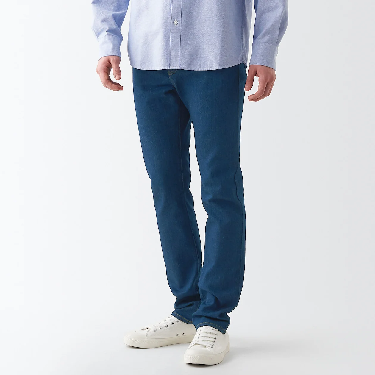 Men's Stretch Denim Slim Pants Blue (L 30inch / 76cm) - Image 3