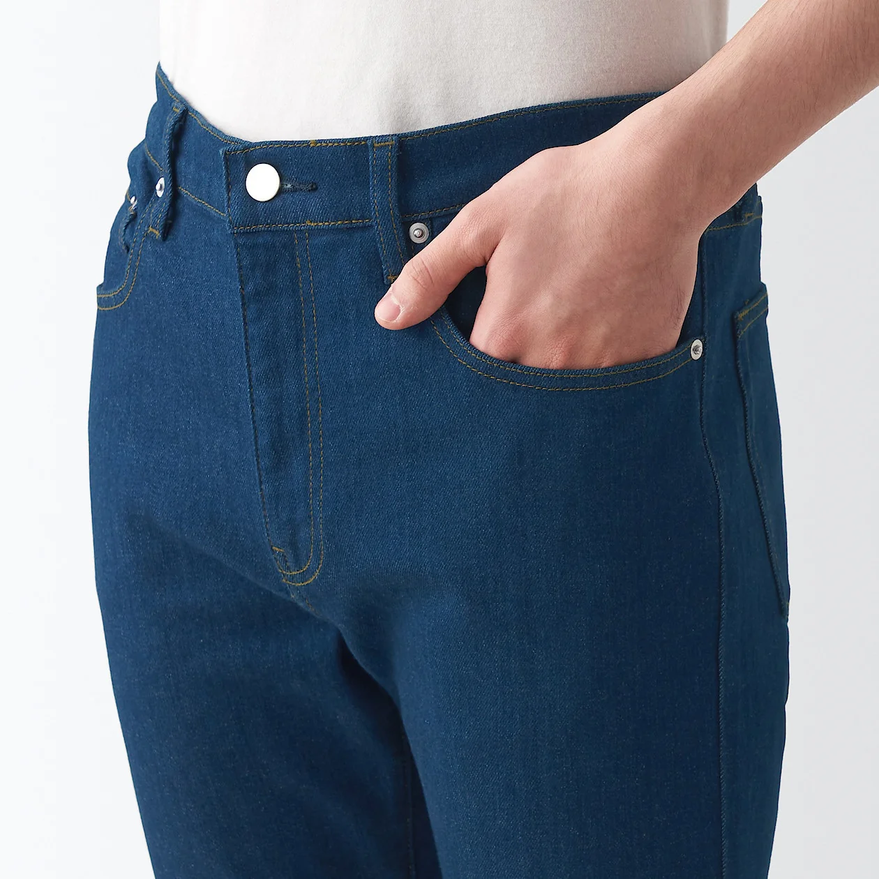 Men's Stretch Denim Slim Pants Blue (L 30inch / 76cm) - Image 7