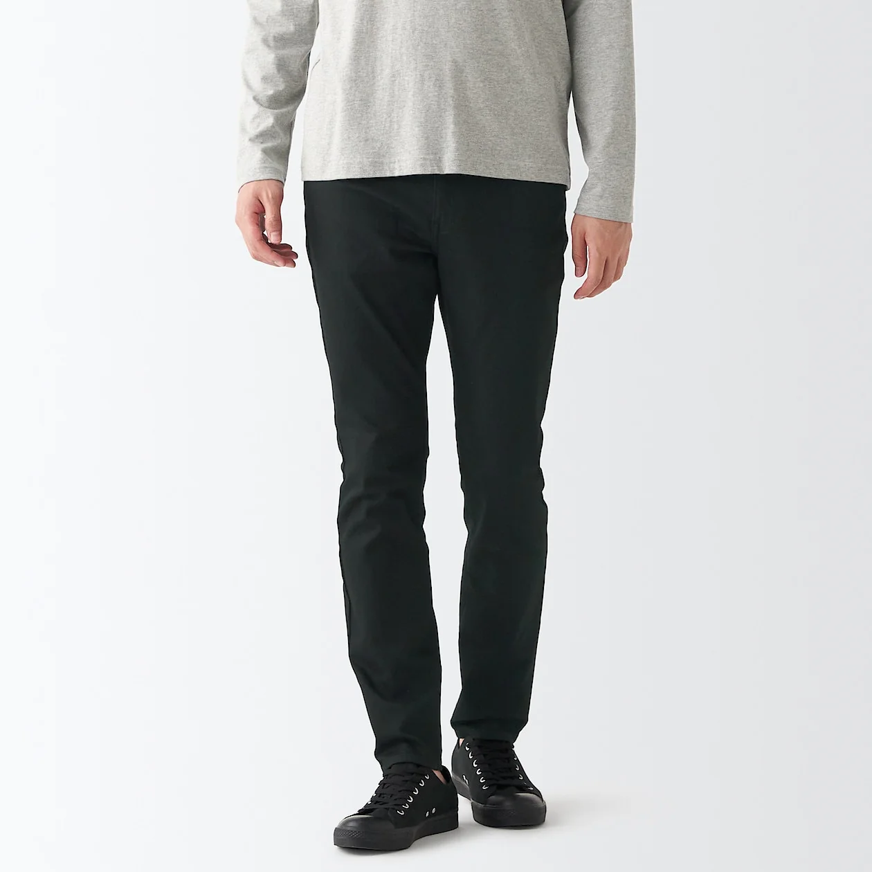 Men's Super Stretch Denim Skinny Pants Black (L 30inch / 76cm) - Image 3
