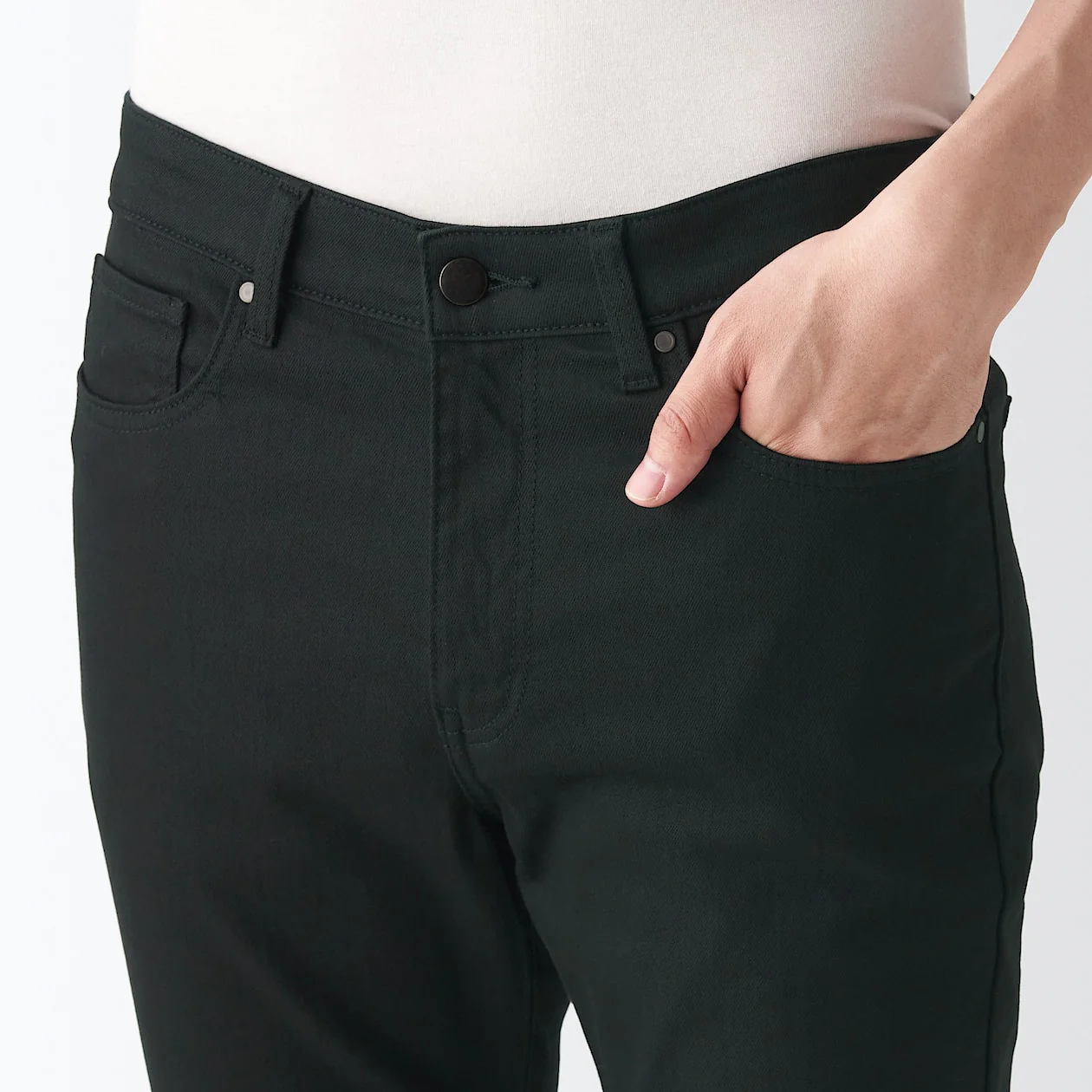 Men's Super Stretch Denim Skinny Pants Black (L 30inch / 76cm) - Image 8