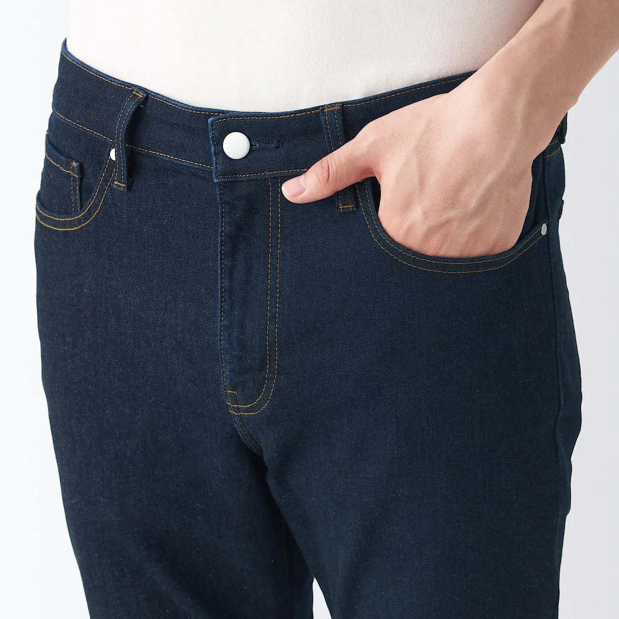 Men's Super Stretch Denim Skinny Pants Dark Navy (L 30inch / 76cm) - Image 8