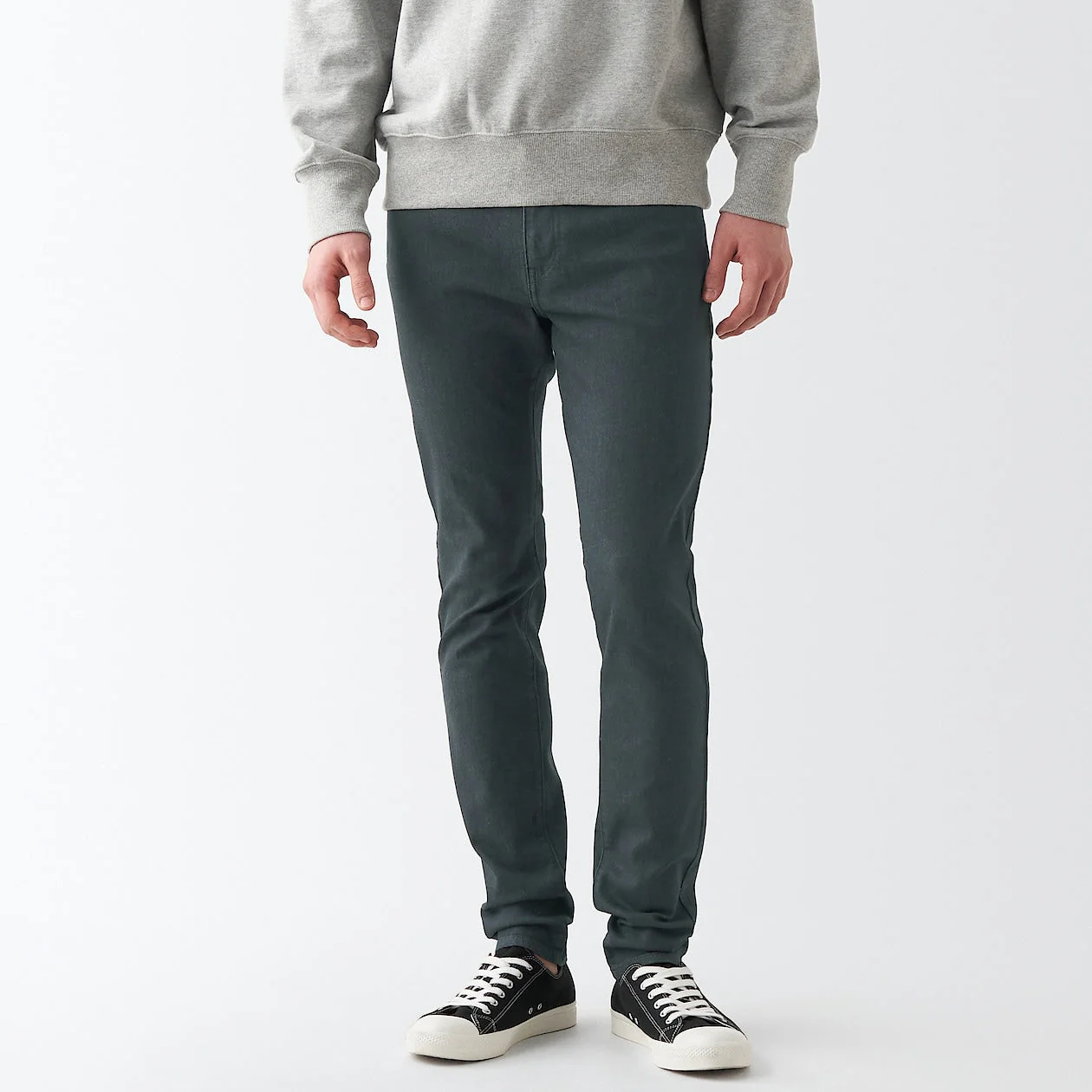 Men's Super Stretch Denim Skinny Pants Charcoal Grey (L 30inch / 76cm) - Image 3