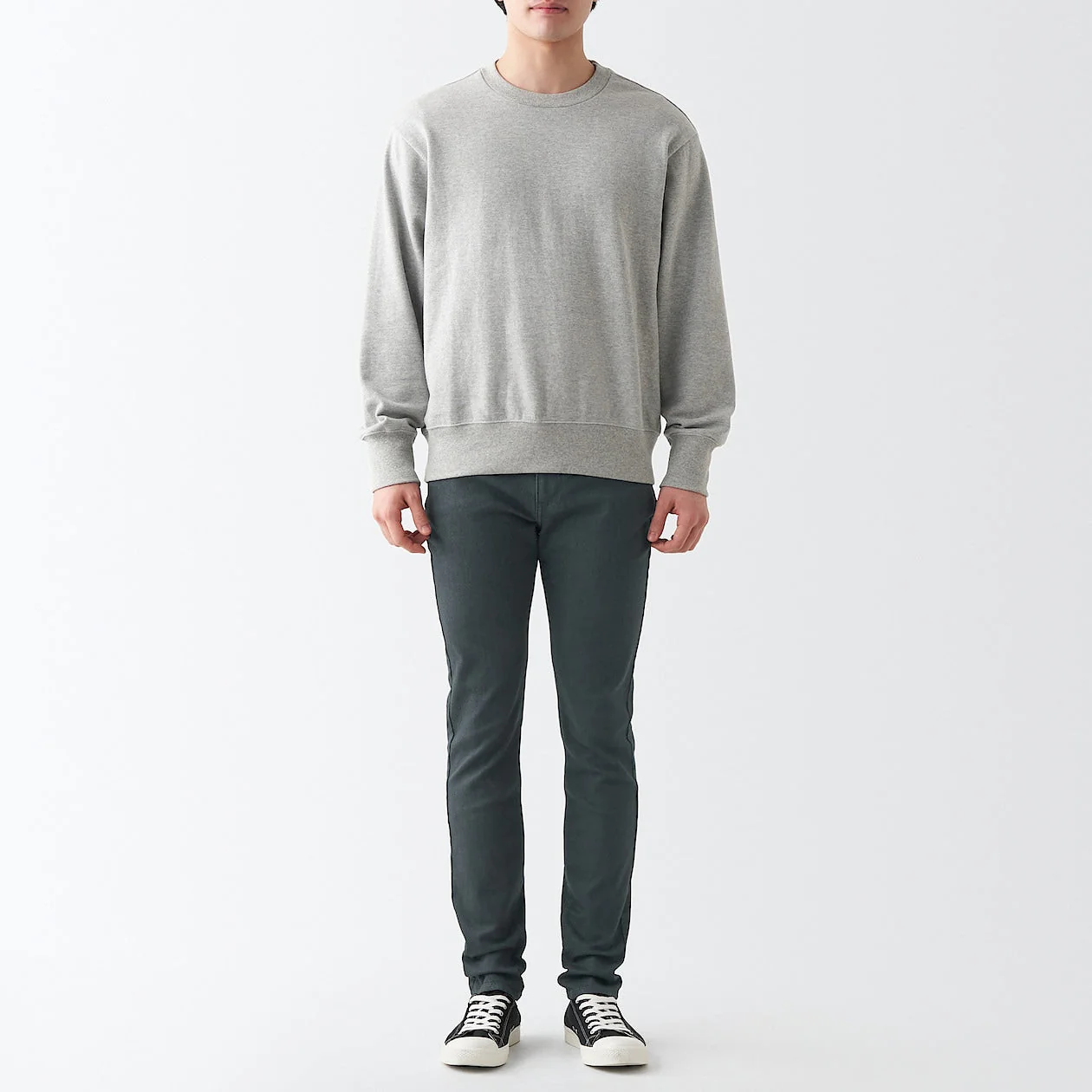Men's Super Stretch Denim Skinny Pants Charcoal Grey (L 32inch / 82cm) - Image 4