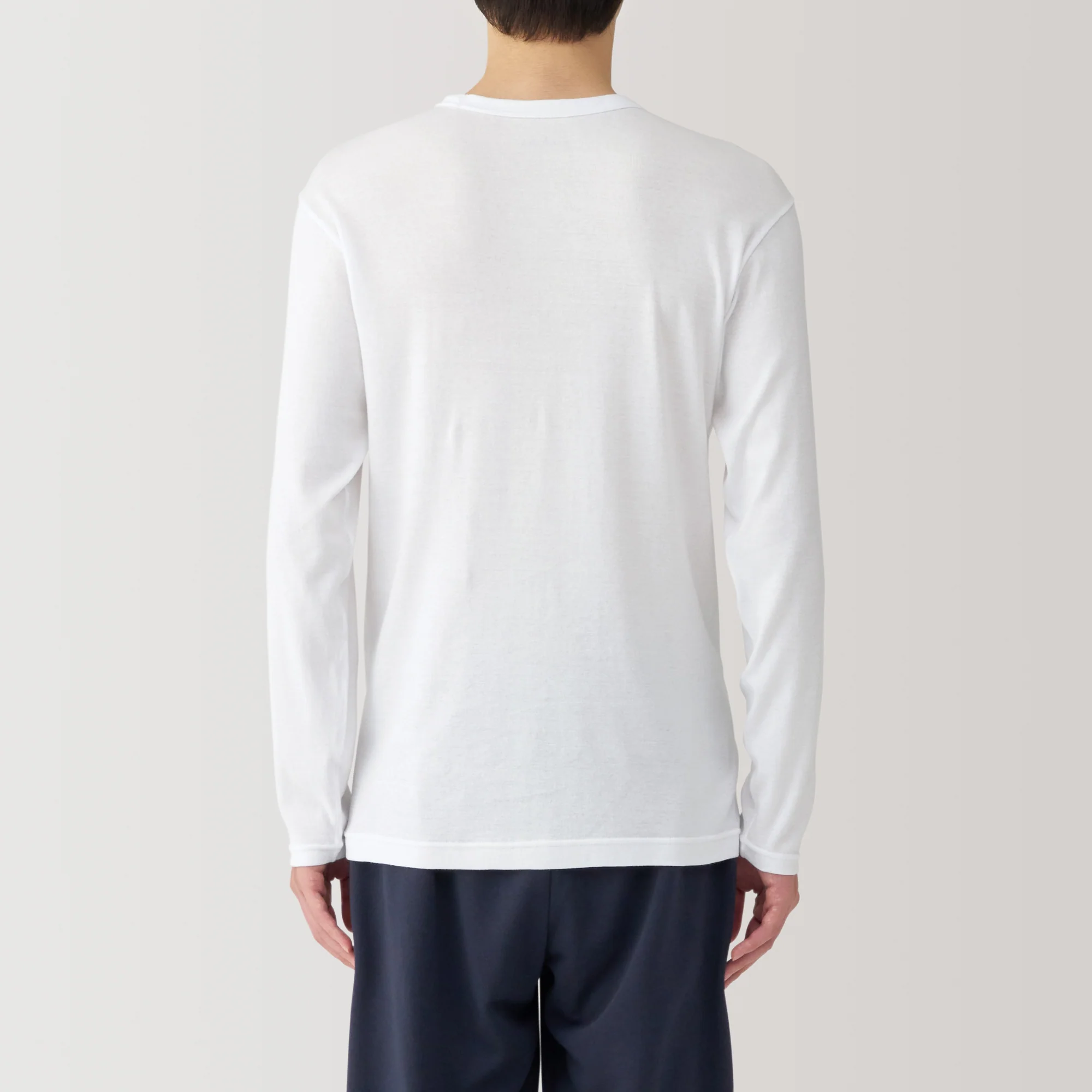 Men's Warm Cotton Crew Neck Long Sleeve T-Shirt - Image 13