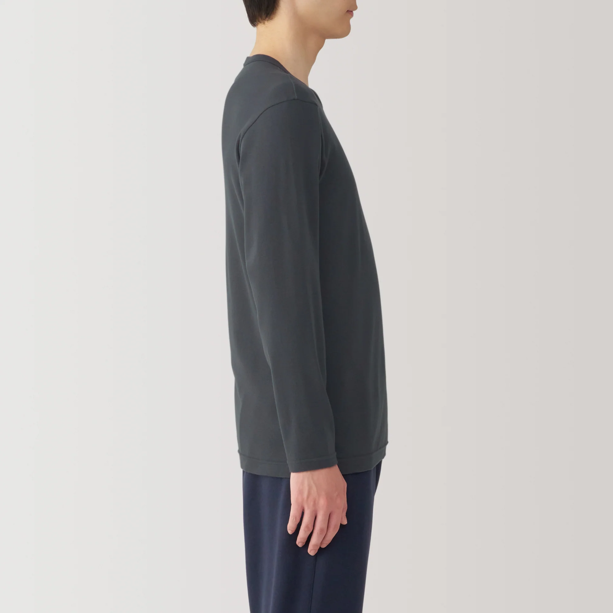 Men's Warm Cotton Crew Neck Long Sleeve T-Shirt - Image 19