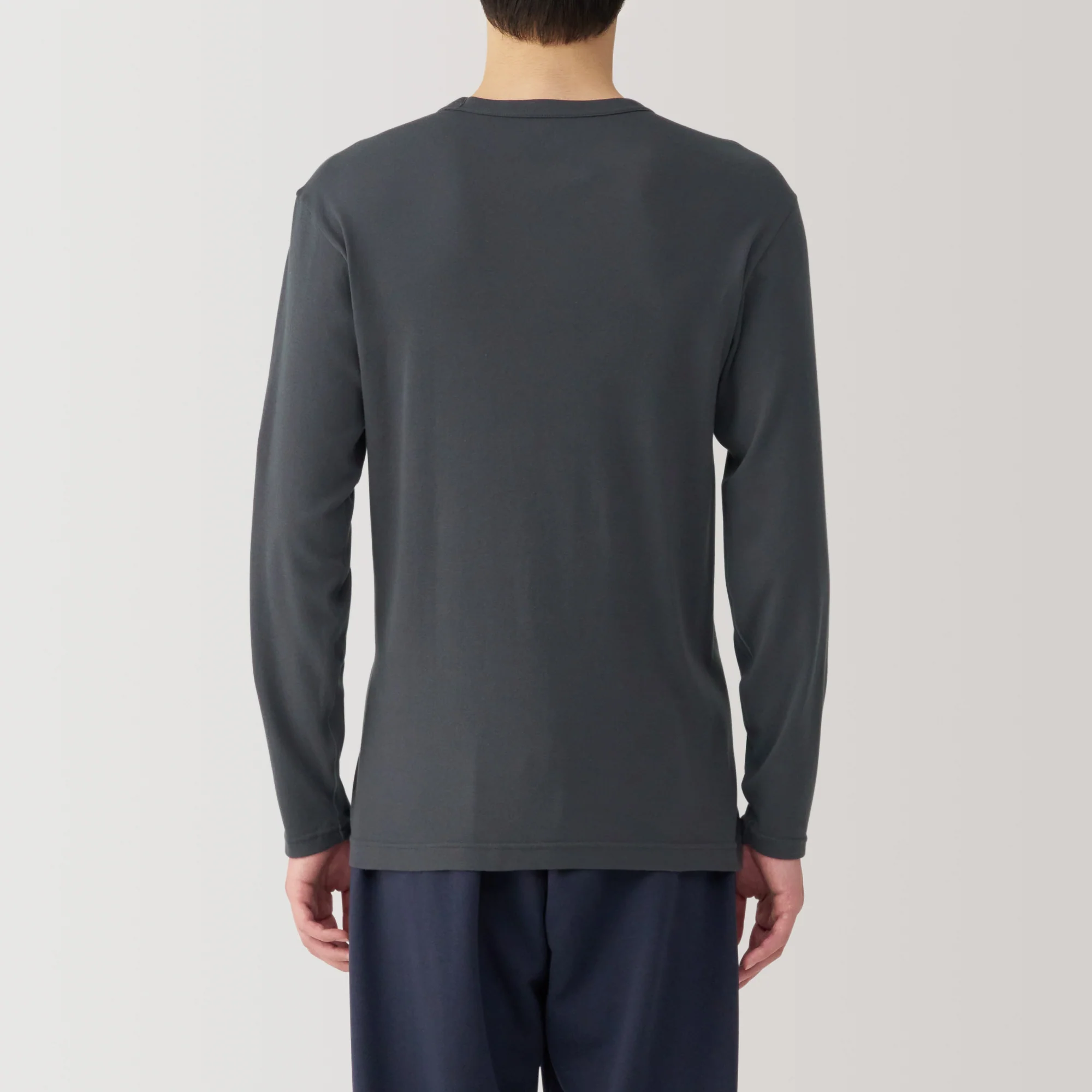 Men's Warm Cotton Crew Neck Long Sleeve T-Shirt - Image 20