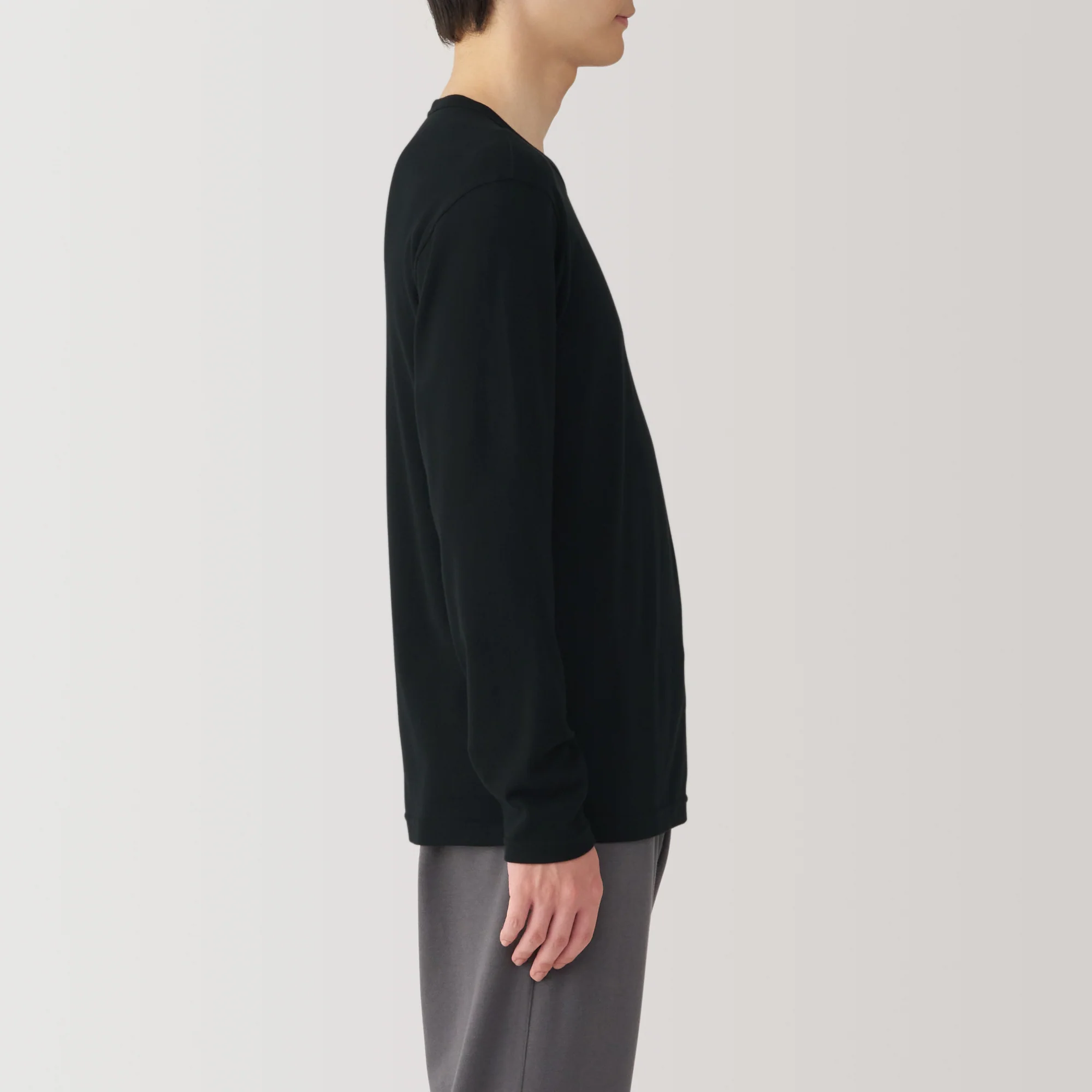 Men's Warm Cotton Crew Neck Long Sleeve T-Shirt - Image 5