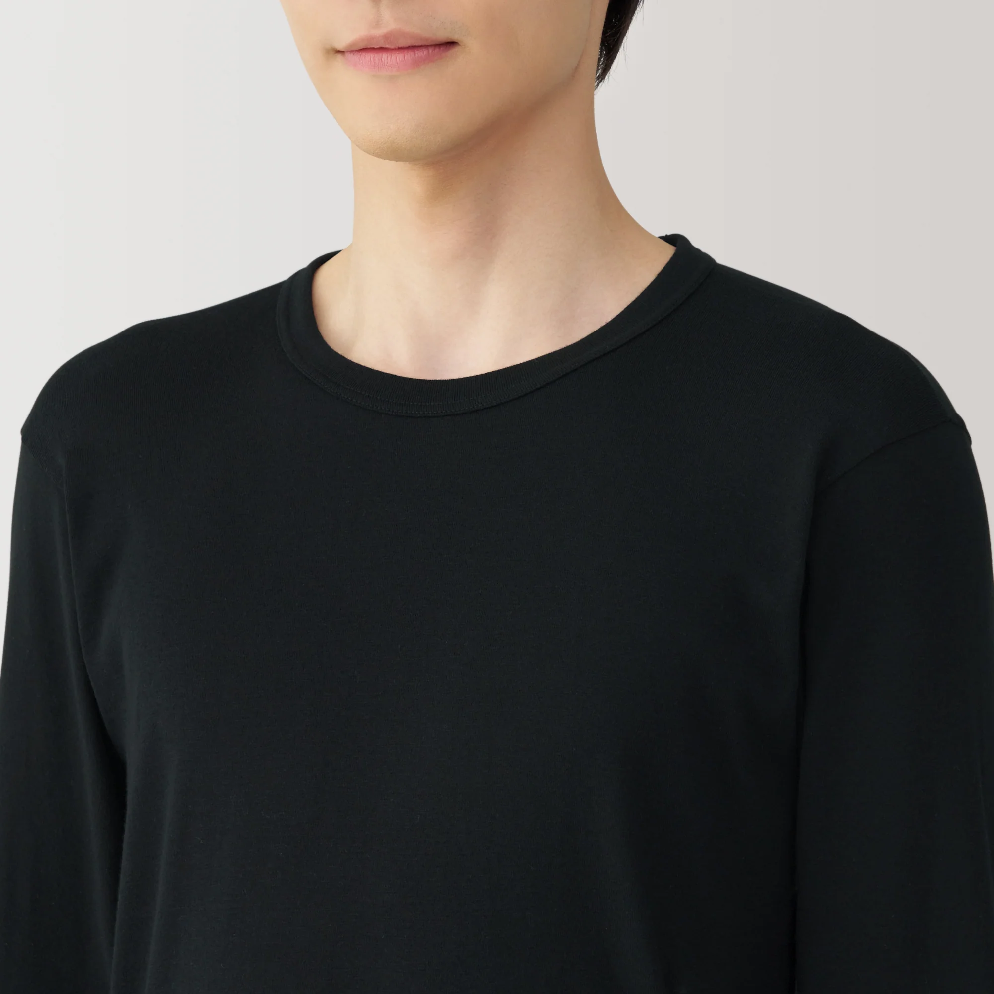 Men's Warm Cotton Crew Neck Long Sleeve T-Shirt - Image 7