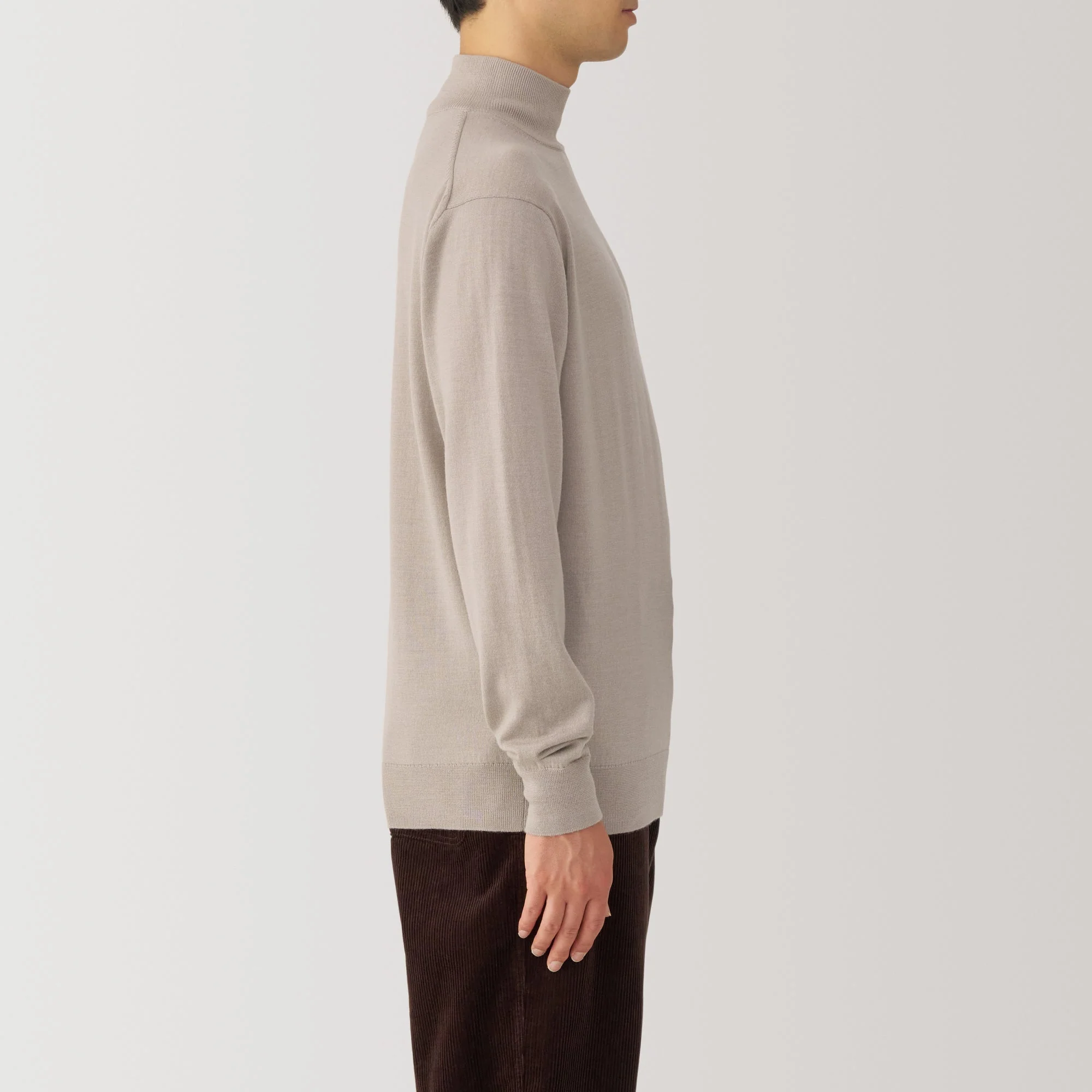 Men's Washable High Gauge High Neck Sweater - Image 12