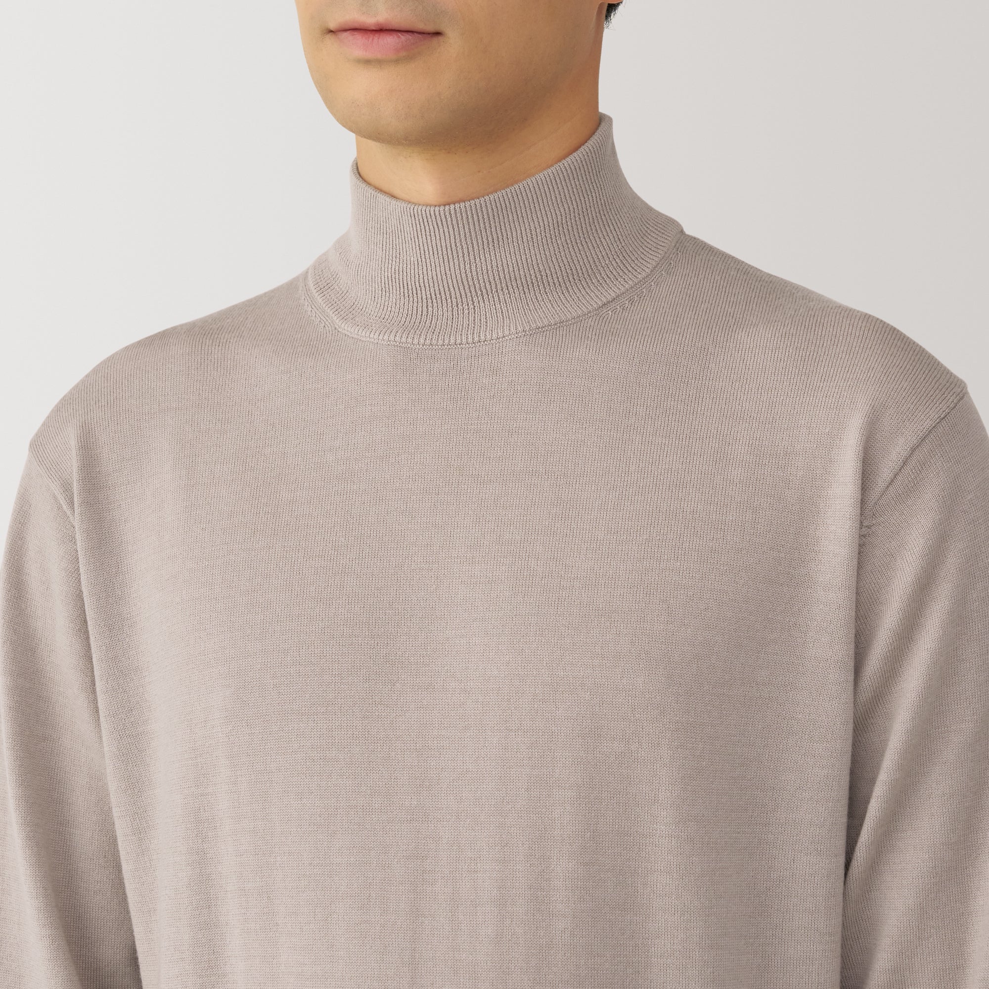 Men's Washable High Gauge High Neck Sweater - Image 14