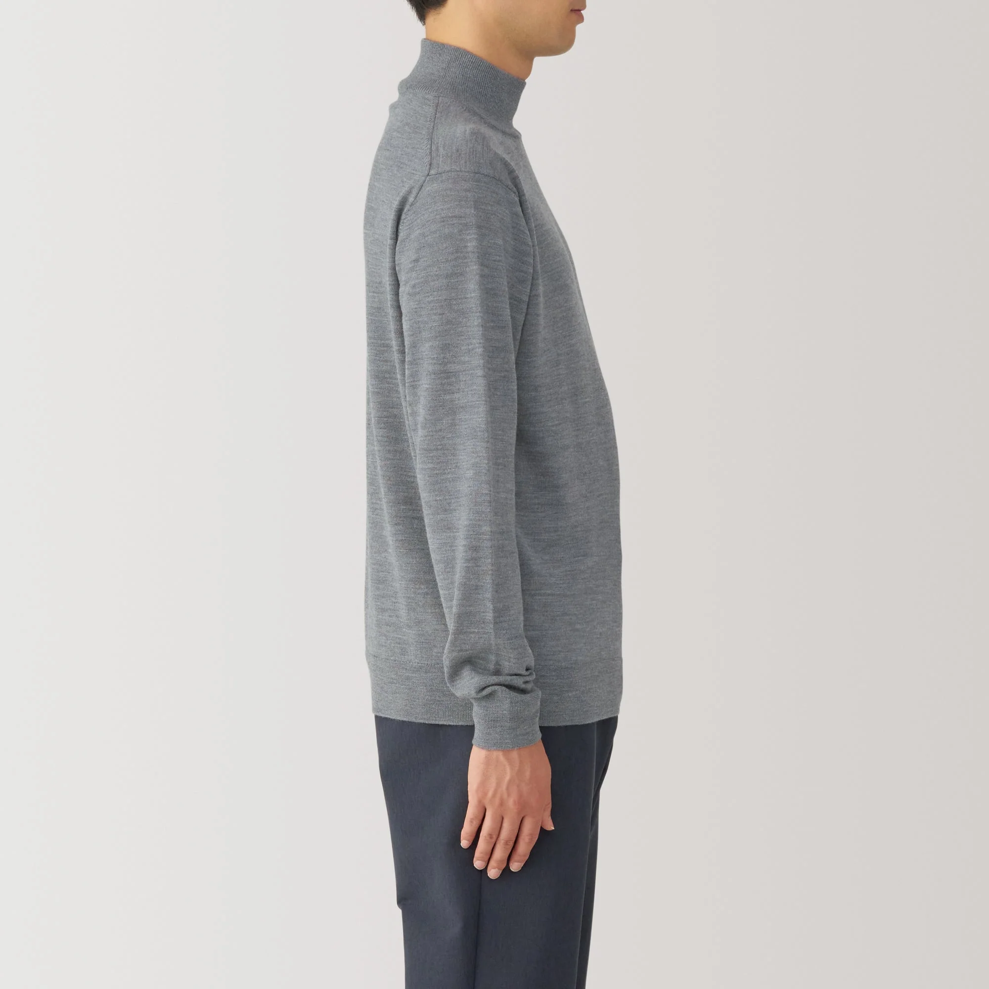 Men's Washable High Gauge High Neck Sweater - Image 19