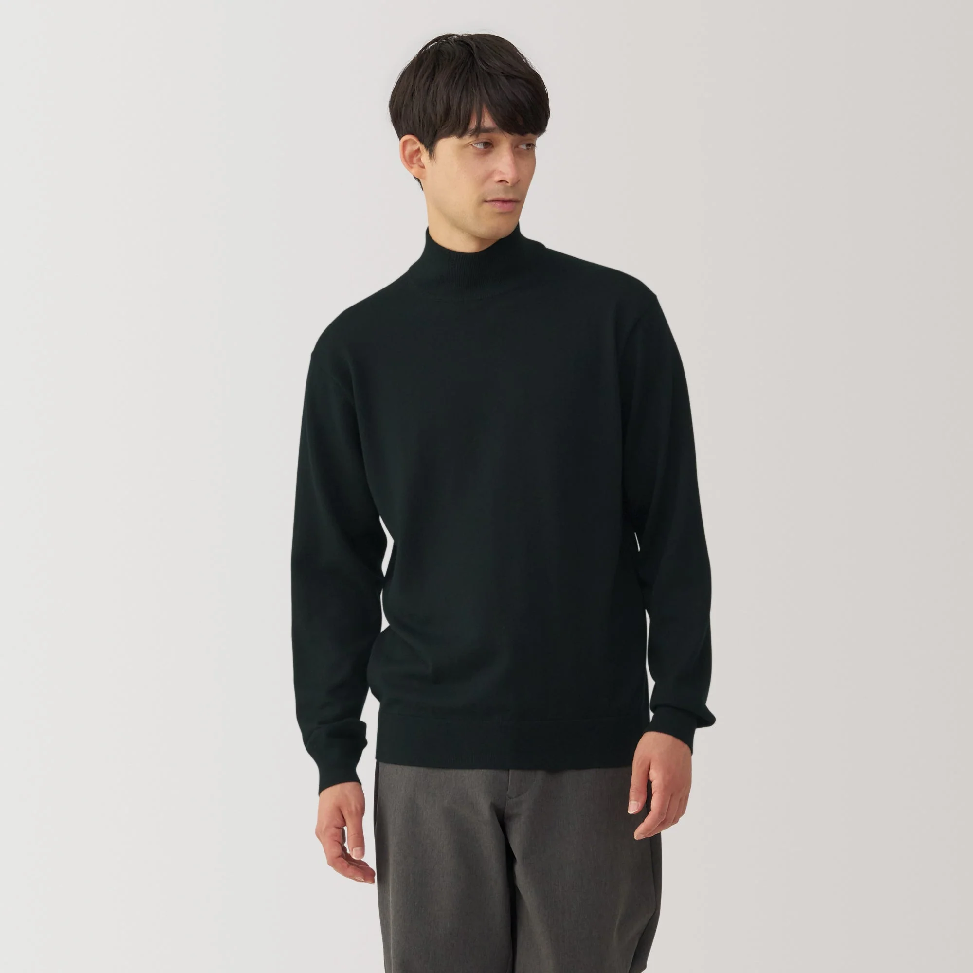 Men's Washable High Gauge High Neck Sweater - Image 24