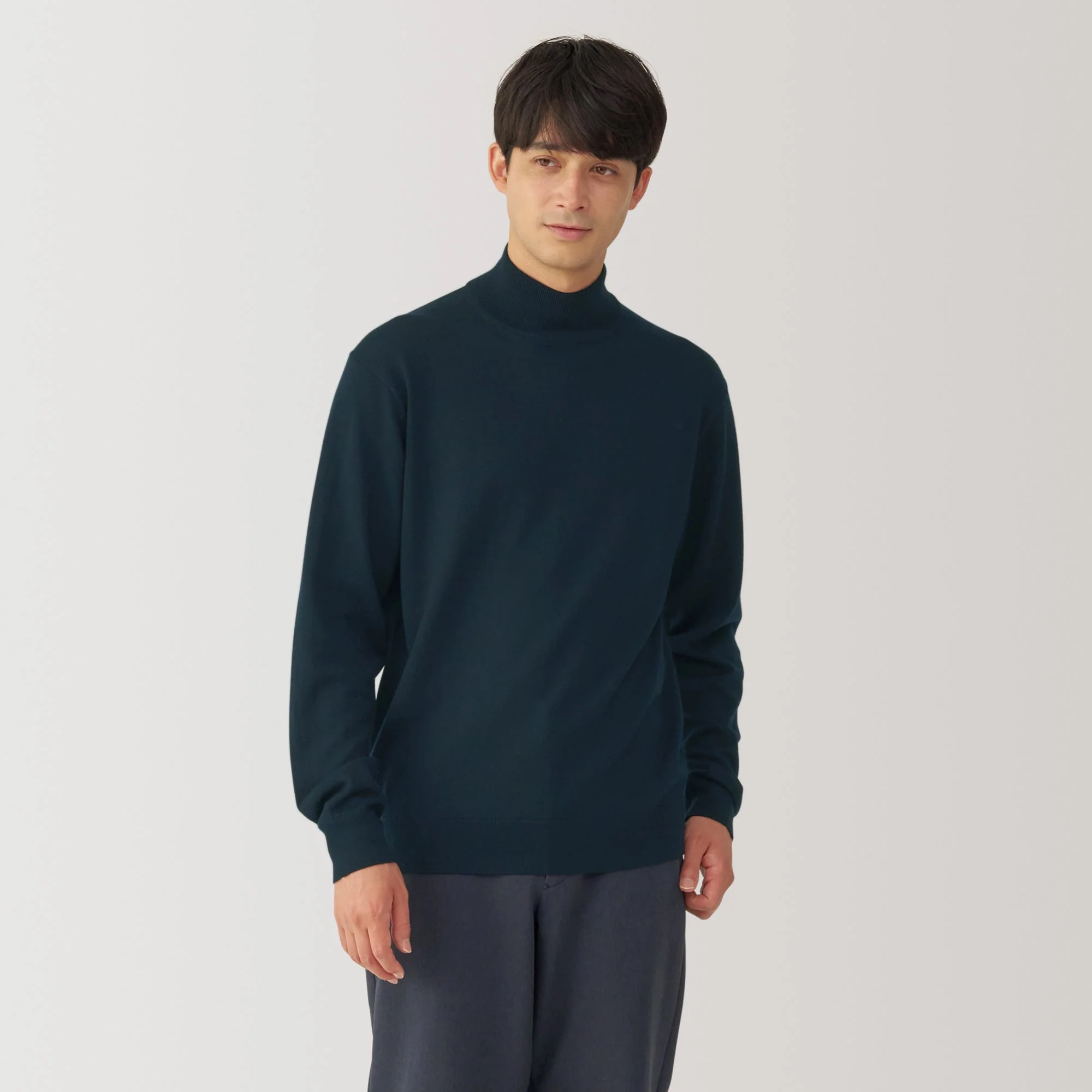 Men's Washable High Gauge High Neck Sweater - Image 31
