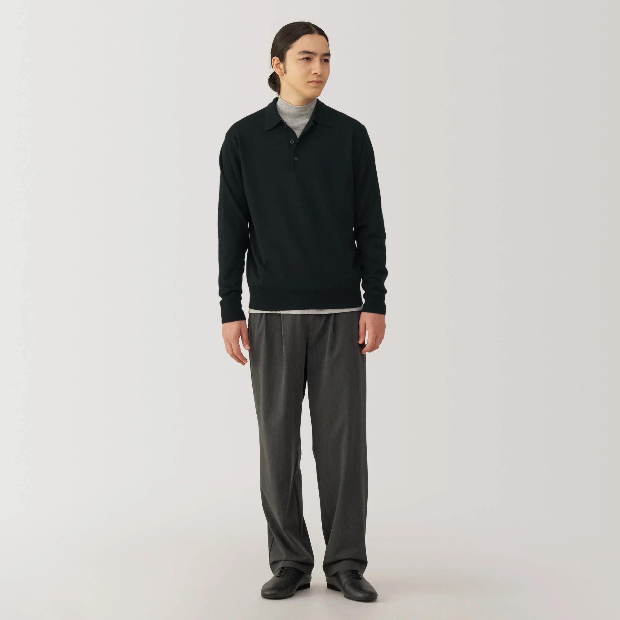 Men's Washable High-Gauge Polo Sweater - Image 11
