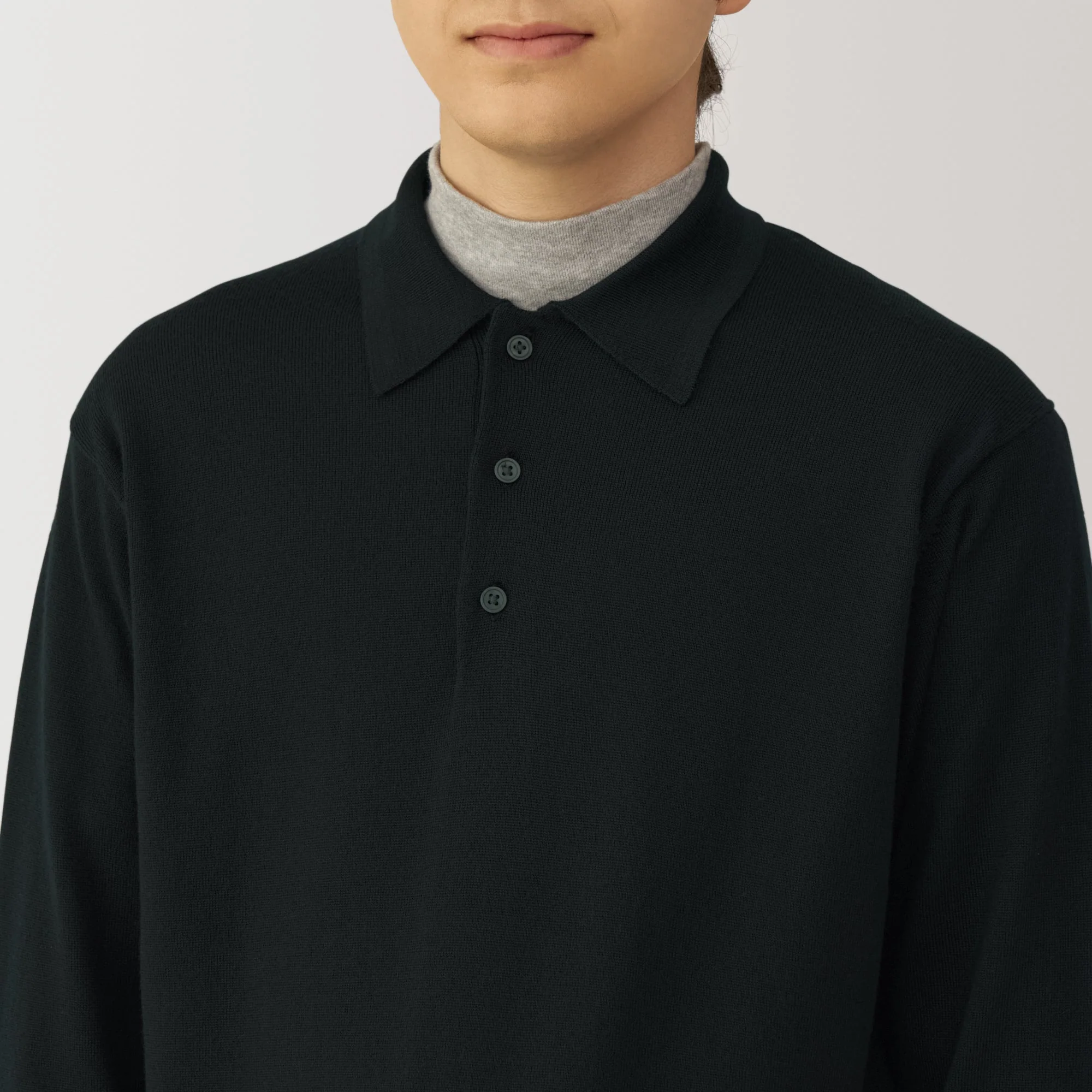 Men's Washable High-Gauge Polo Sweater - Image 14