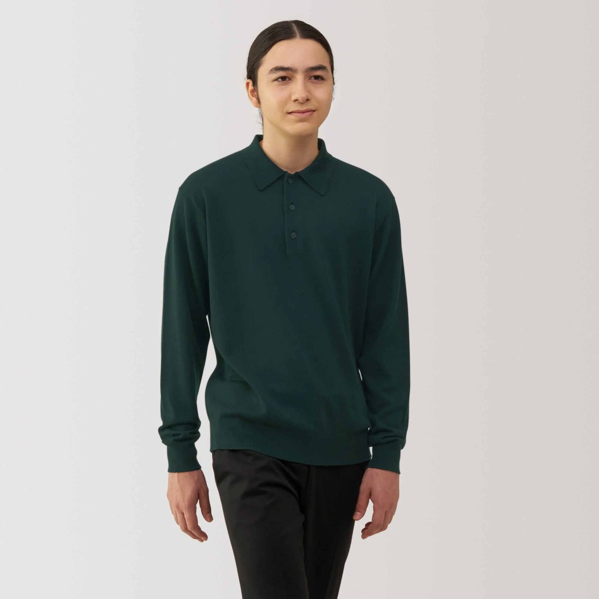 Men's Washable High-Gauge Polo Sweater - Image 17