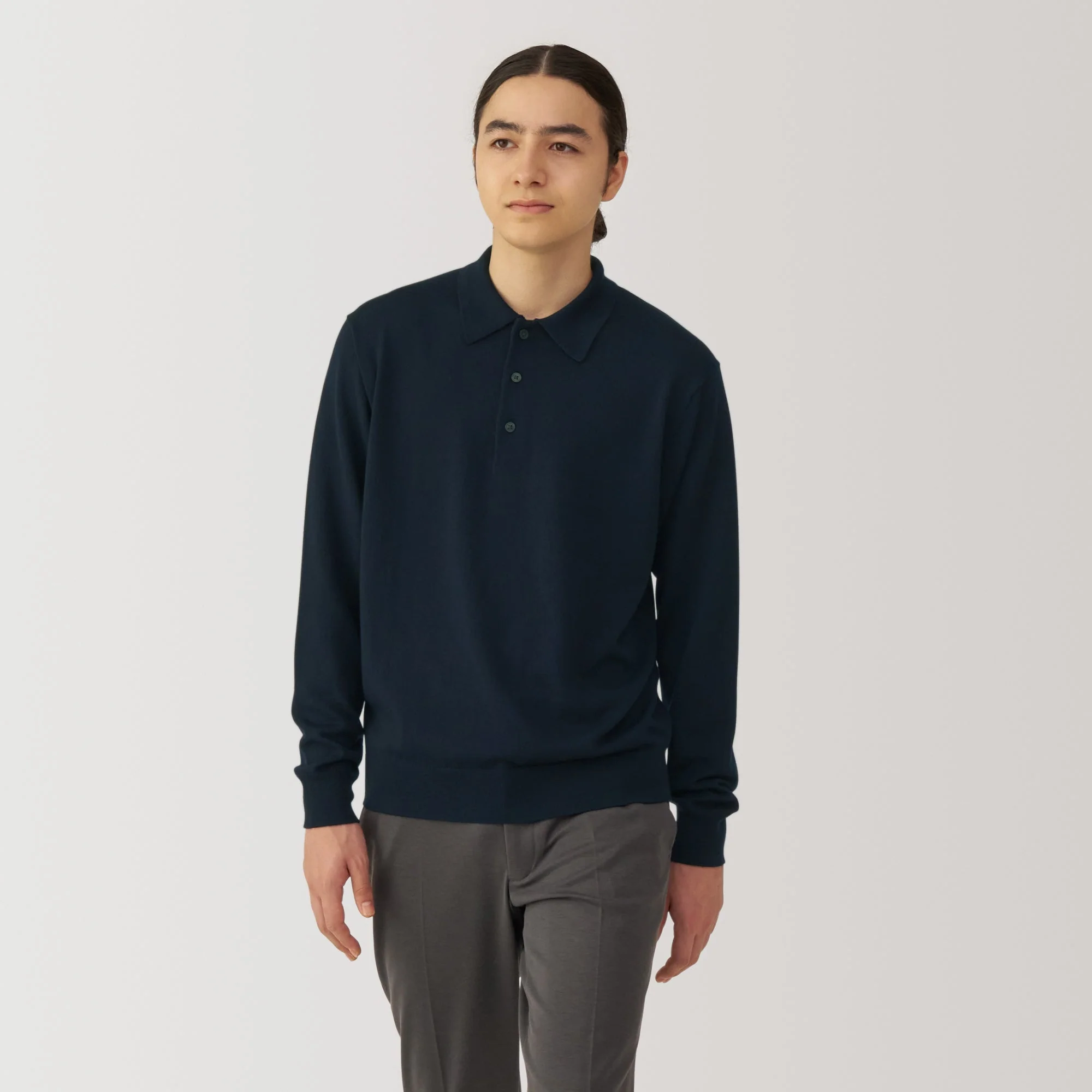Men's Washable High-Gauge Polo Sweater - Image 24
