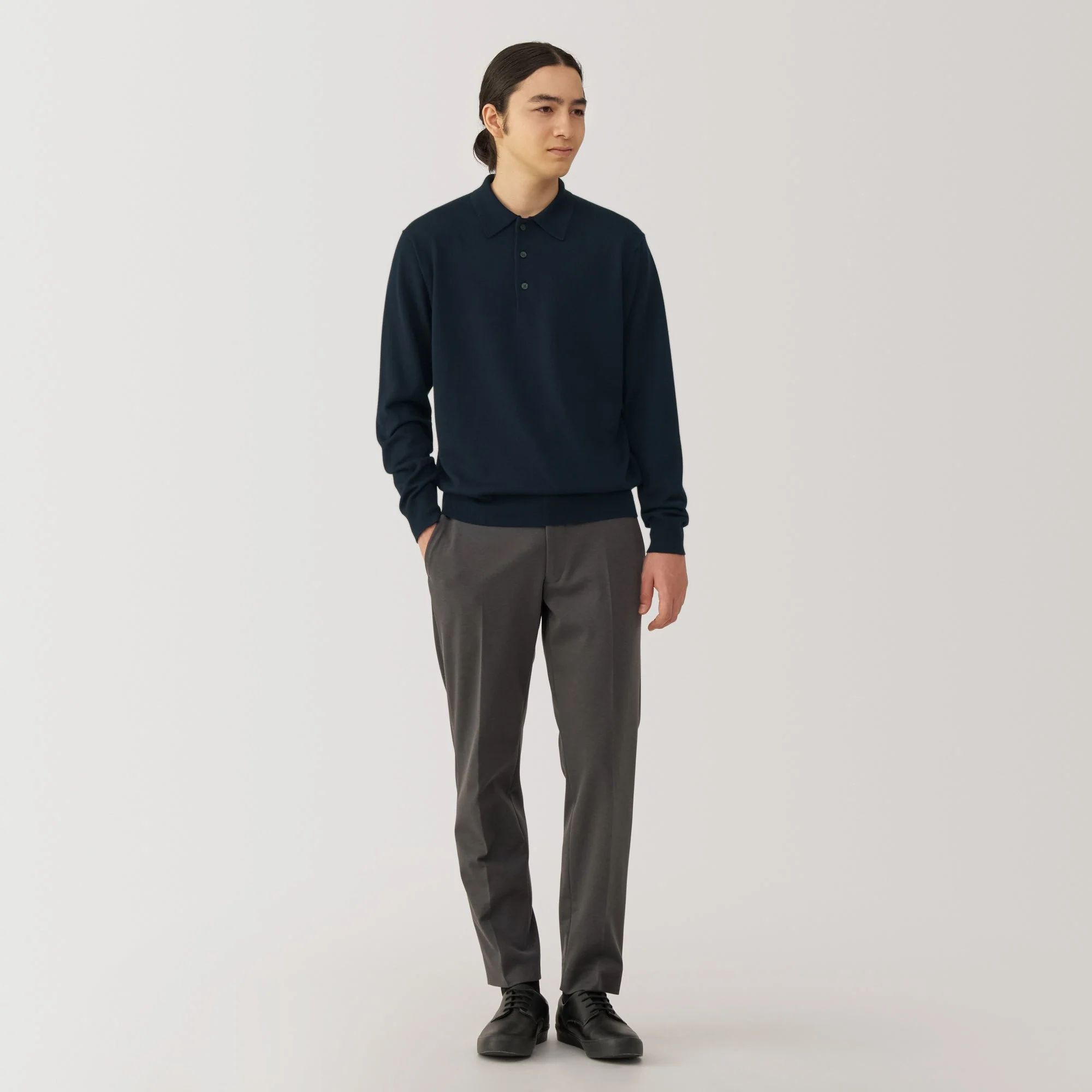 Men's Washable High-Gauge Polo Sweater - Image 25