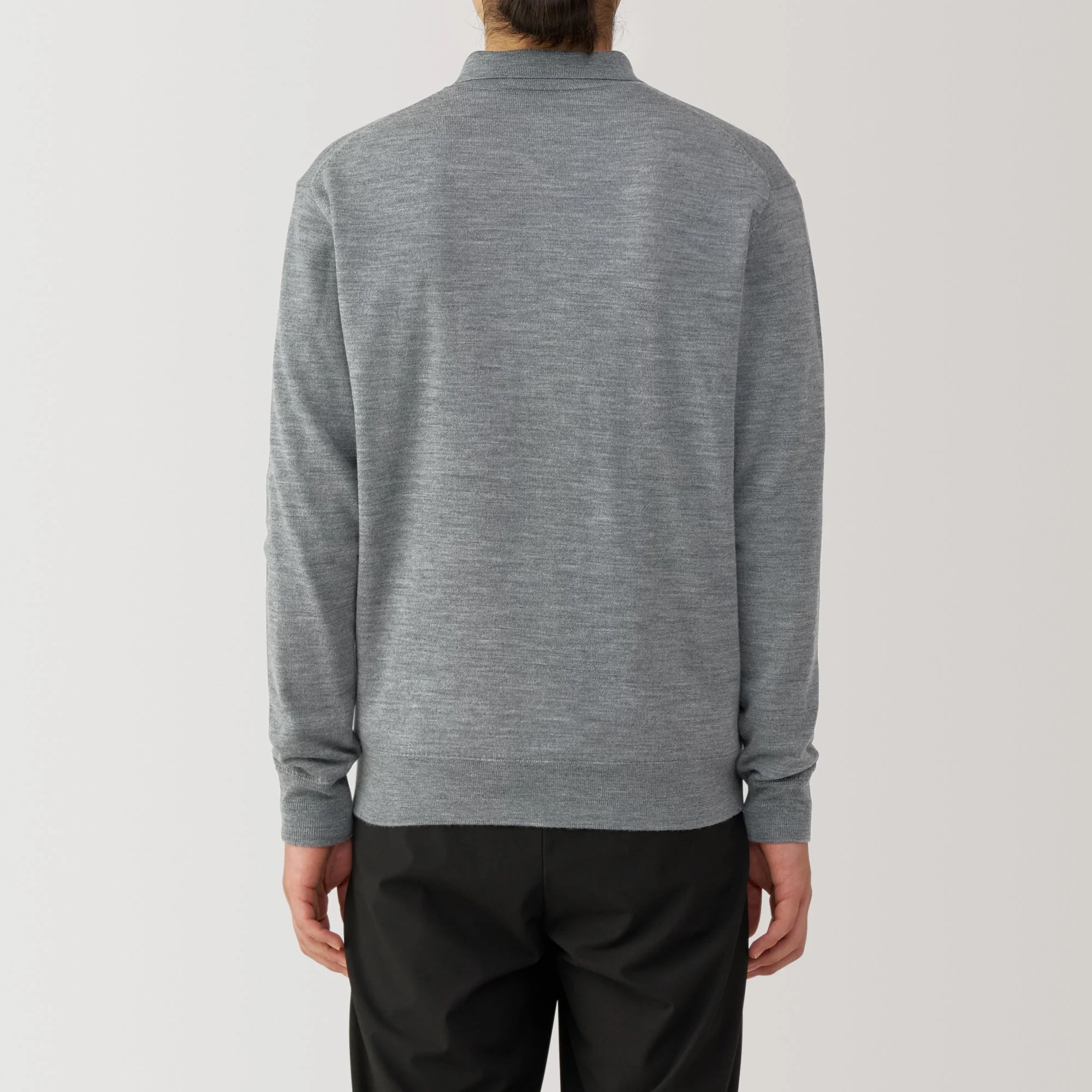 Men's Washable High-Gauge Polo Sweater - Image 6