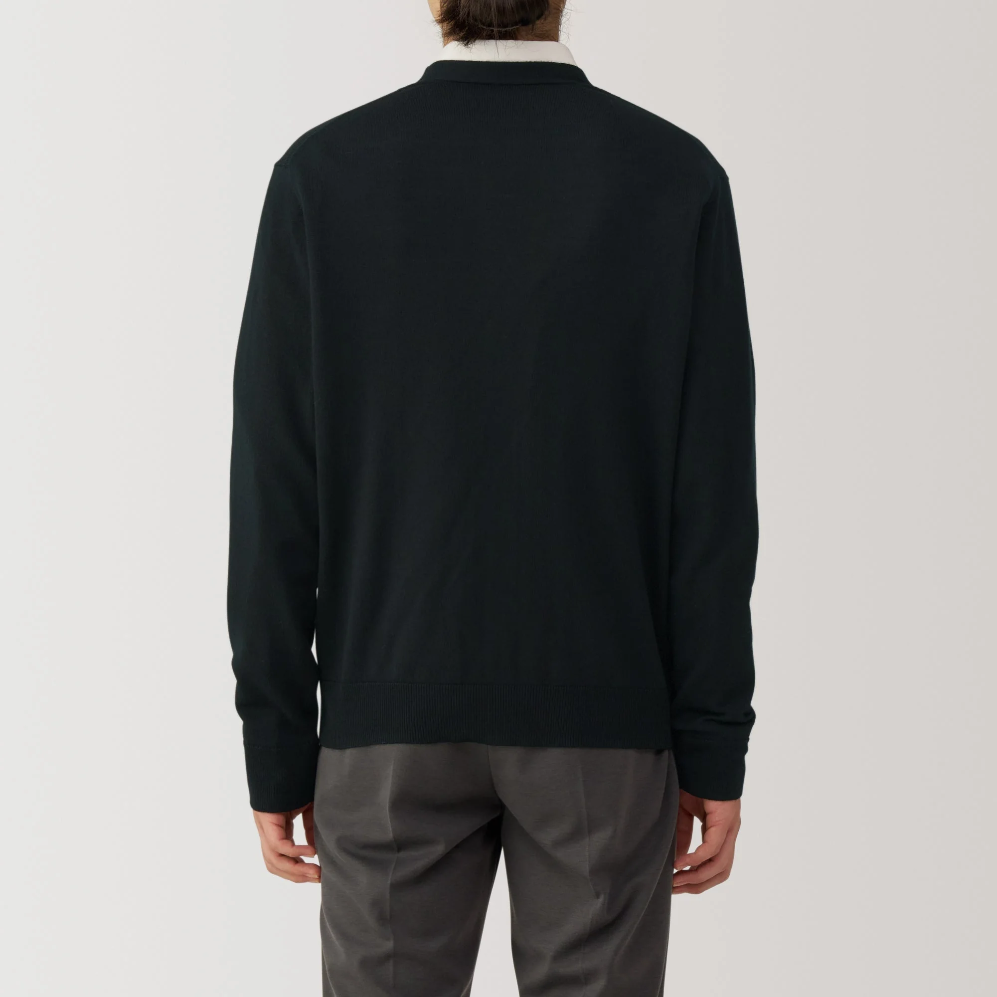 Men's Washable High-Gauge V Neck Cardigan - Image 13
