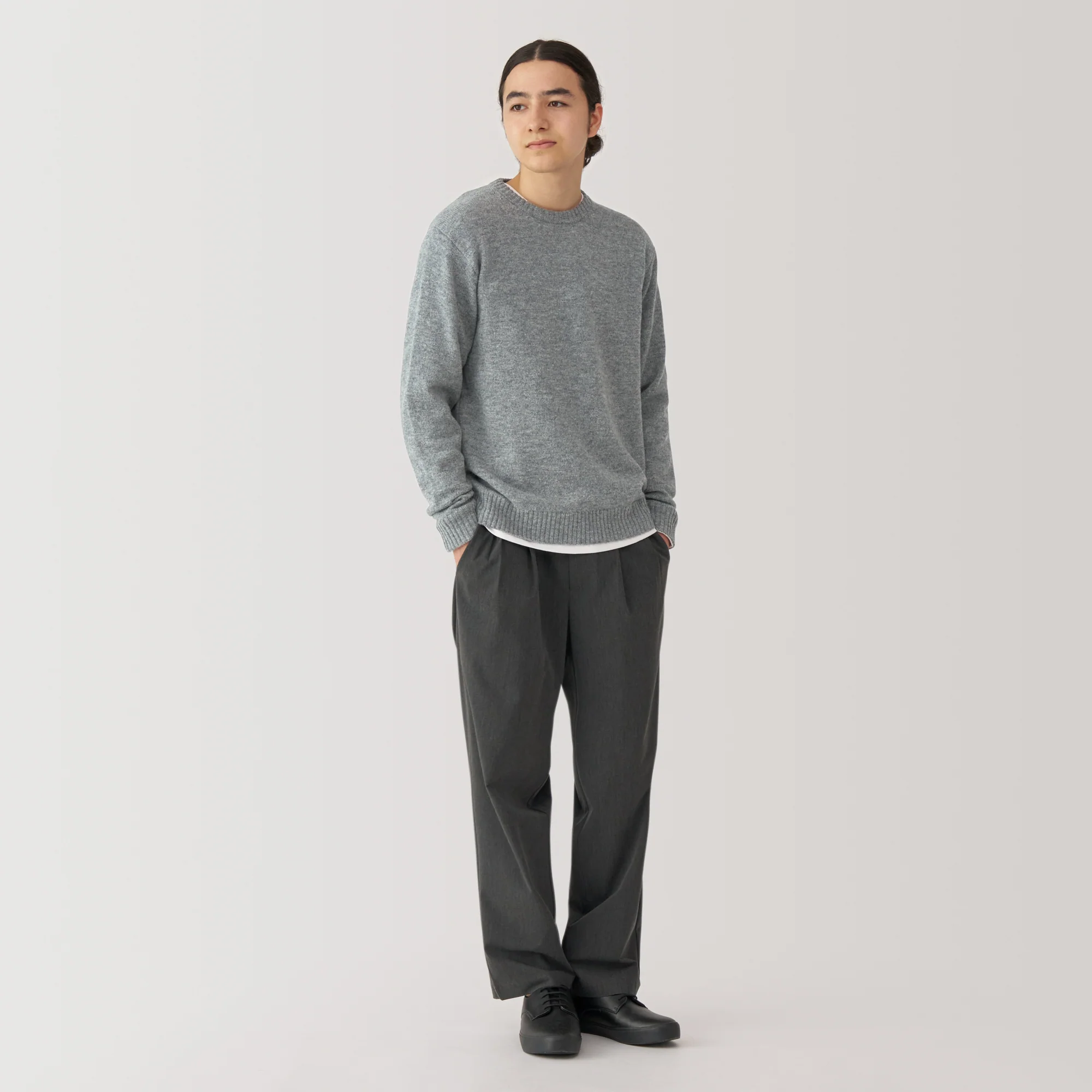 Men's Washable Mid-Gauge Crew Neck Sweater - Image 11