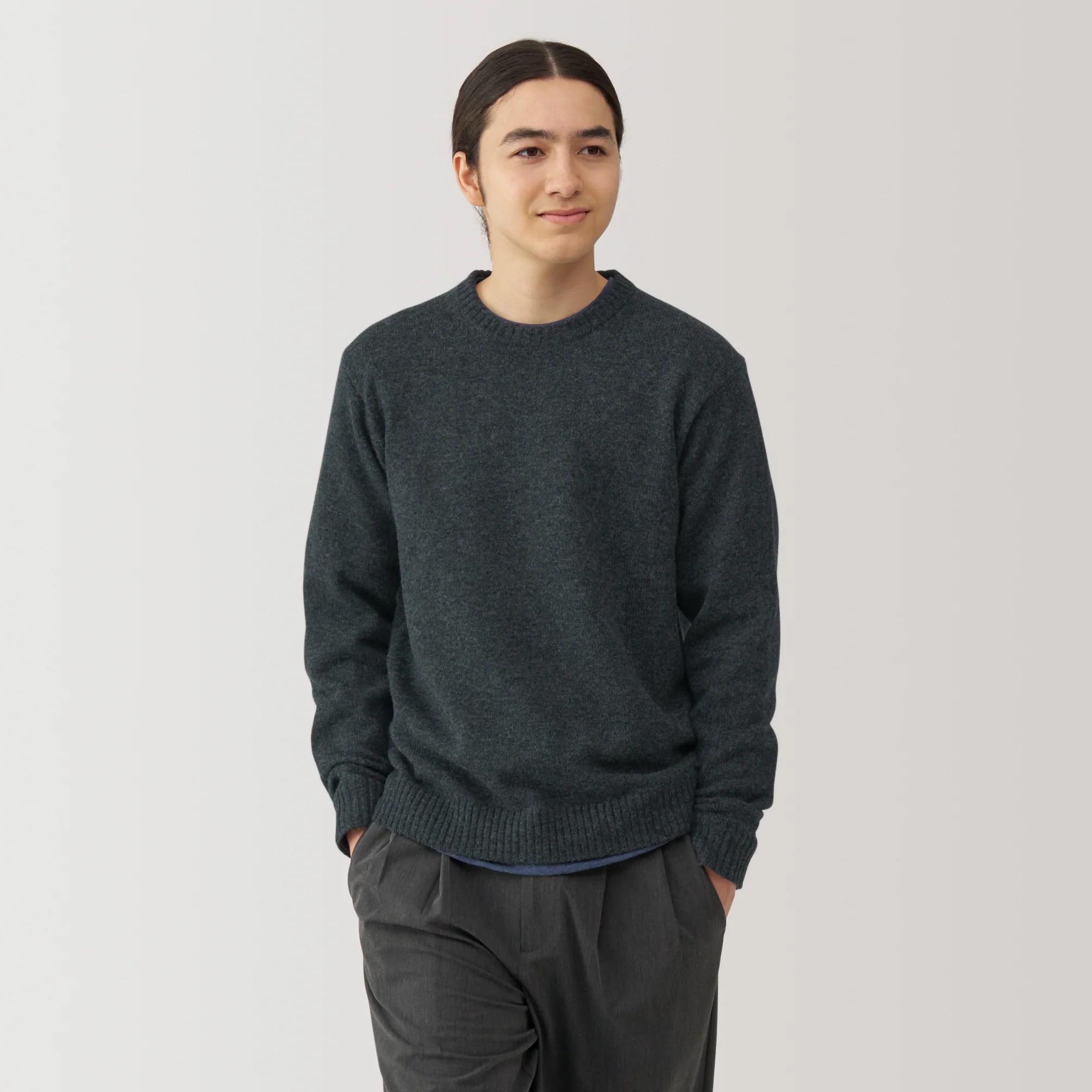 Men's Washable Mid-Gauge Crew Neck Sweater - Image 17
