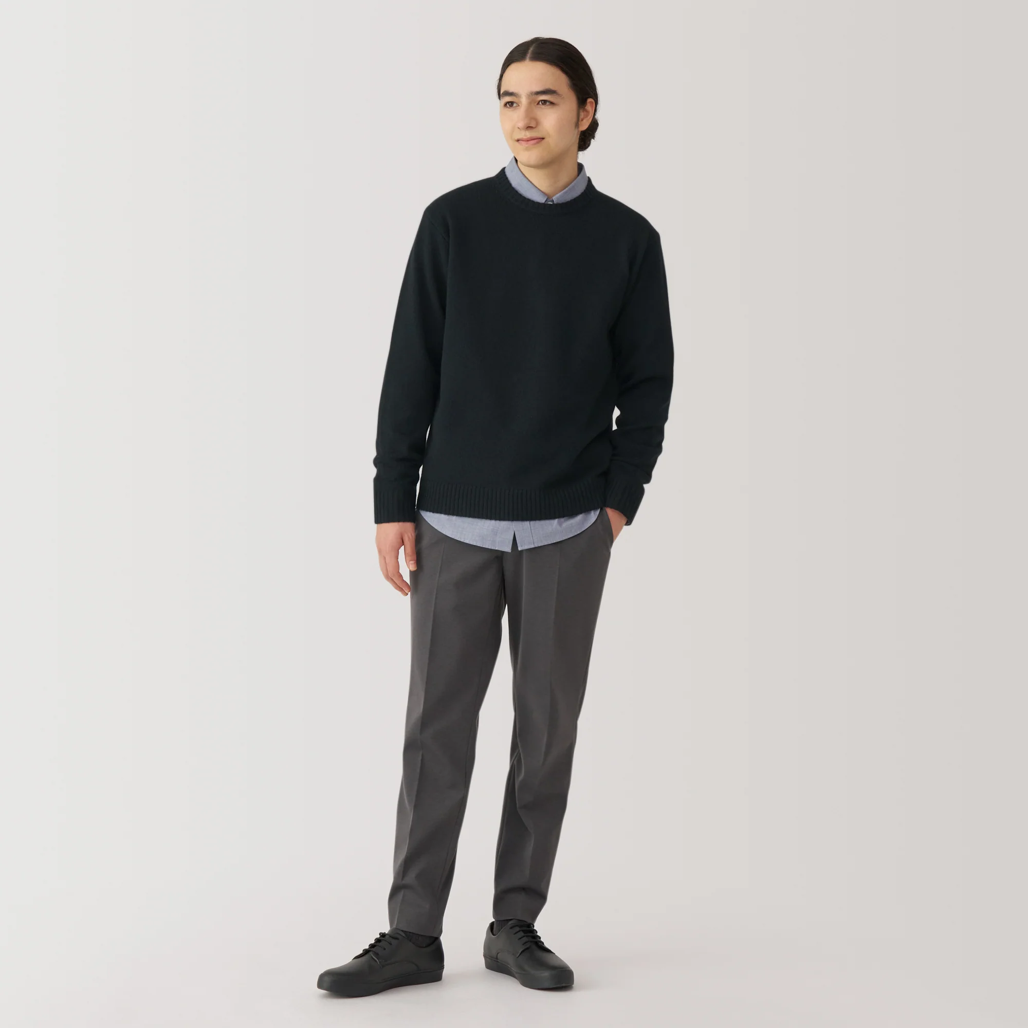 Men's Washable Mid-Gauge Crew Neck Sweater - Image 25