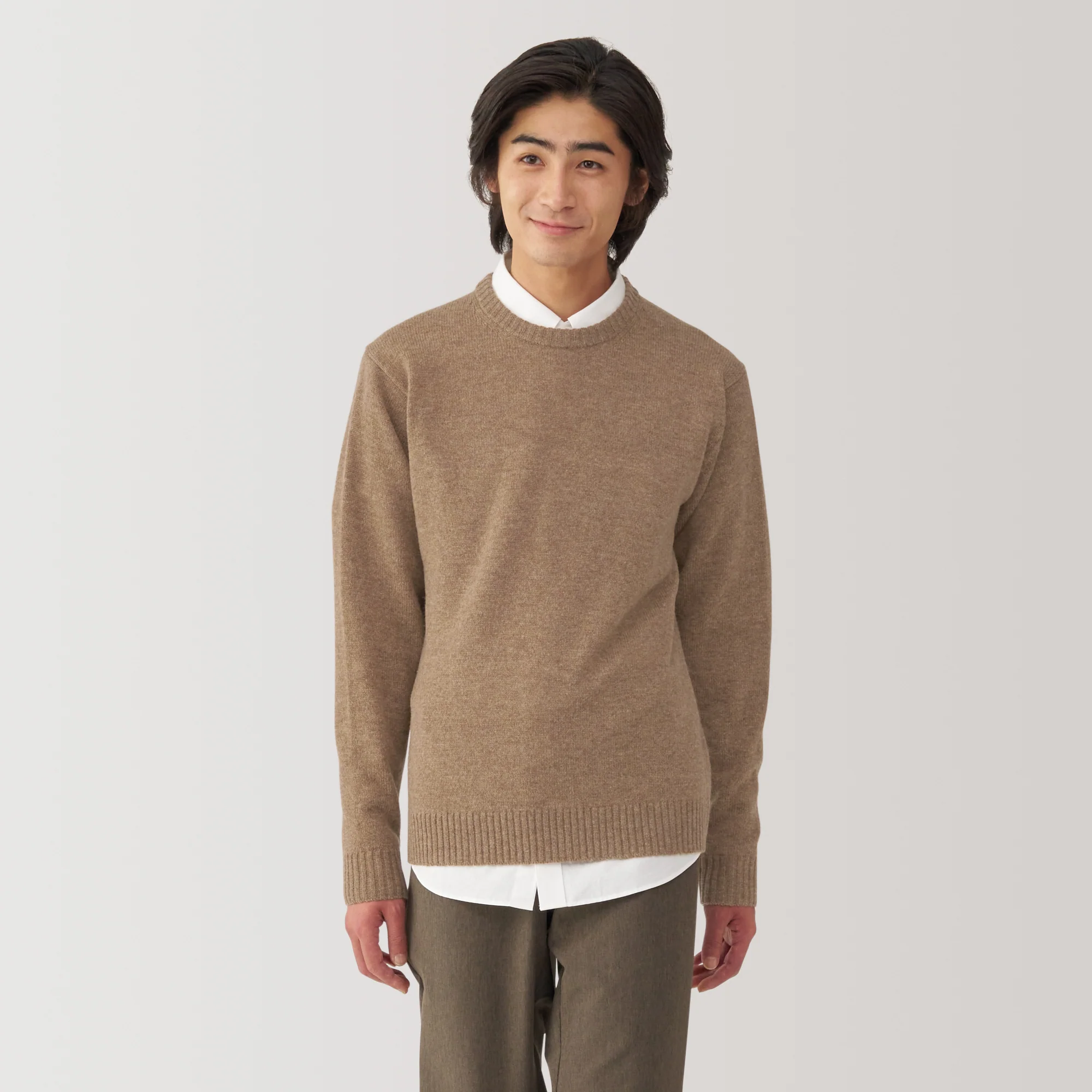 Men's Washable Mid-Gauge Crew Neck Sweater - Image 3