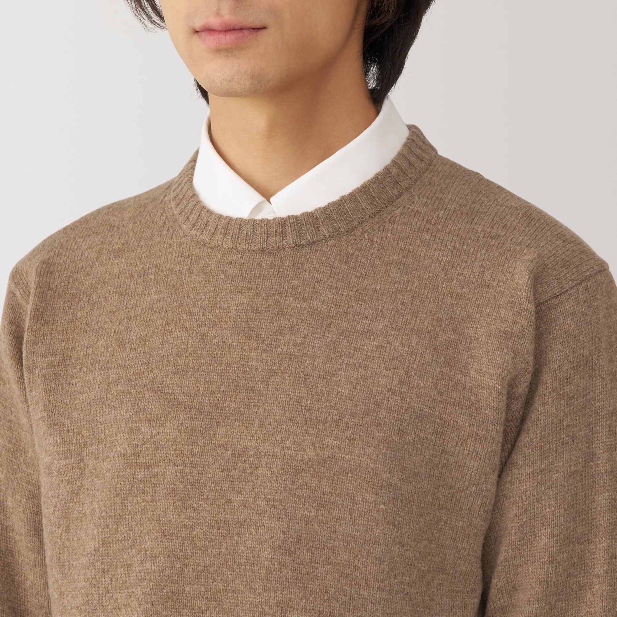 Men's Washable Mid-Gauge Crew Neck Sweater - Image 7