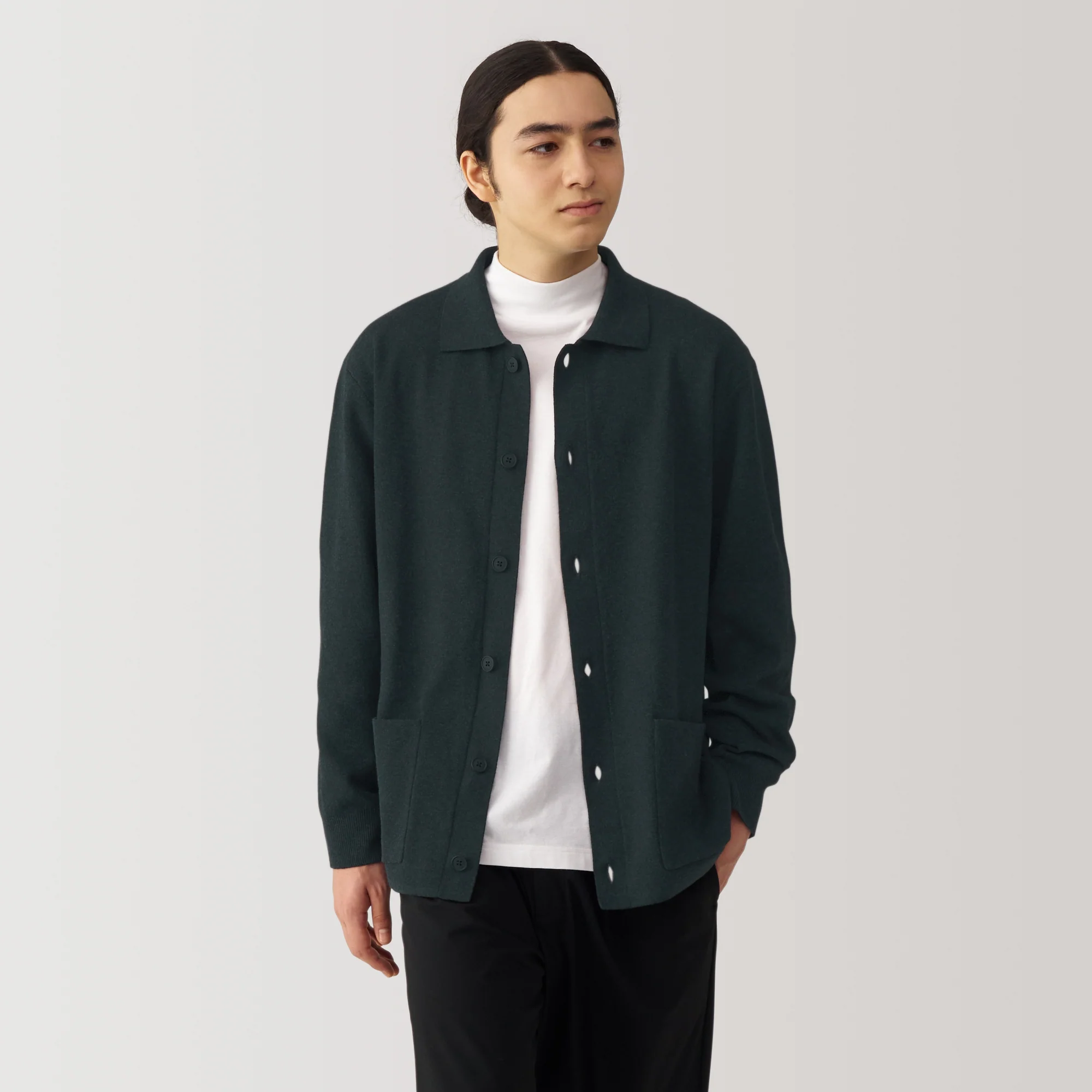 Men's Washable Milano Ribbed Shirt Cardigan - Image 11