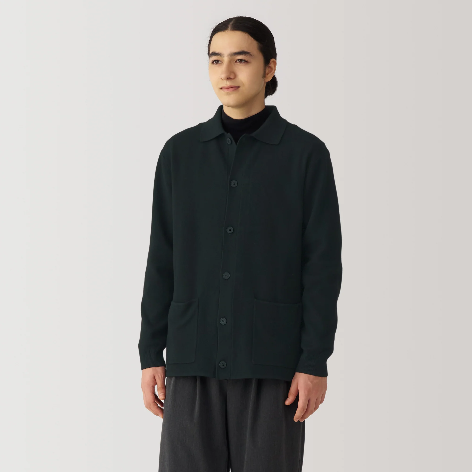 Men's Washable Milano Ribbed Shirt Cardigan - Image 19