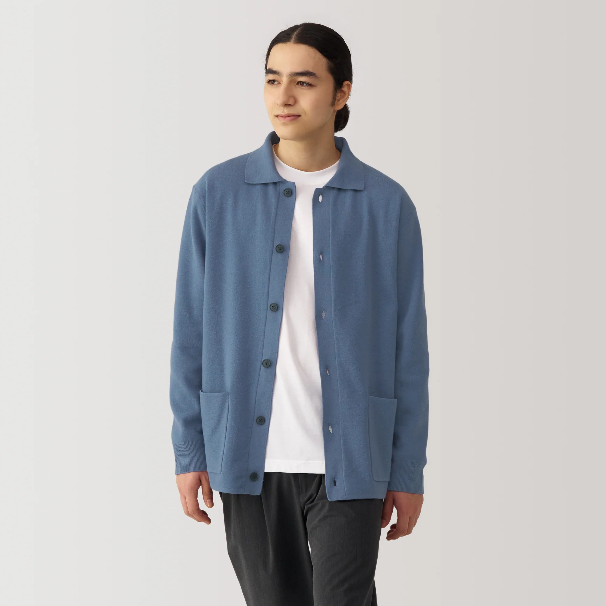 Men's Washable Milano Ribbed Shirt Cardigan - Image 3
