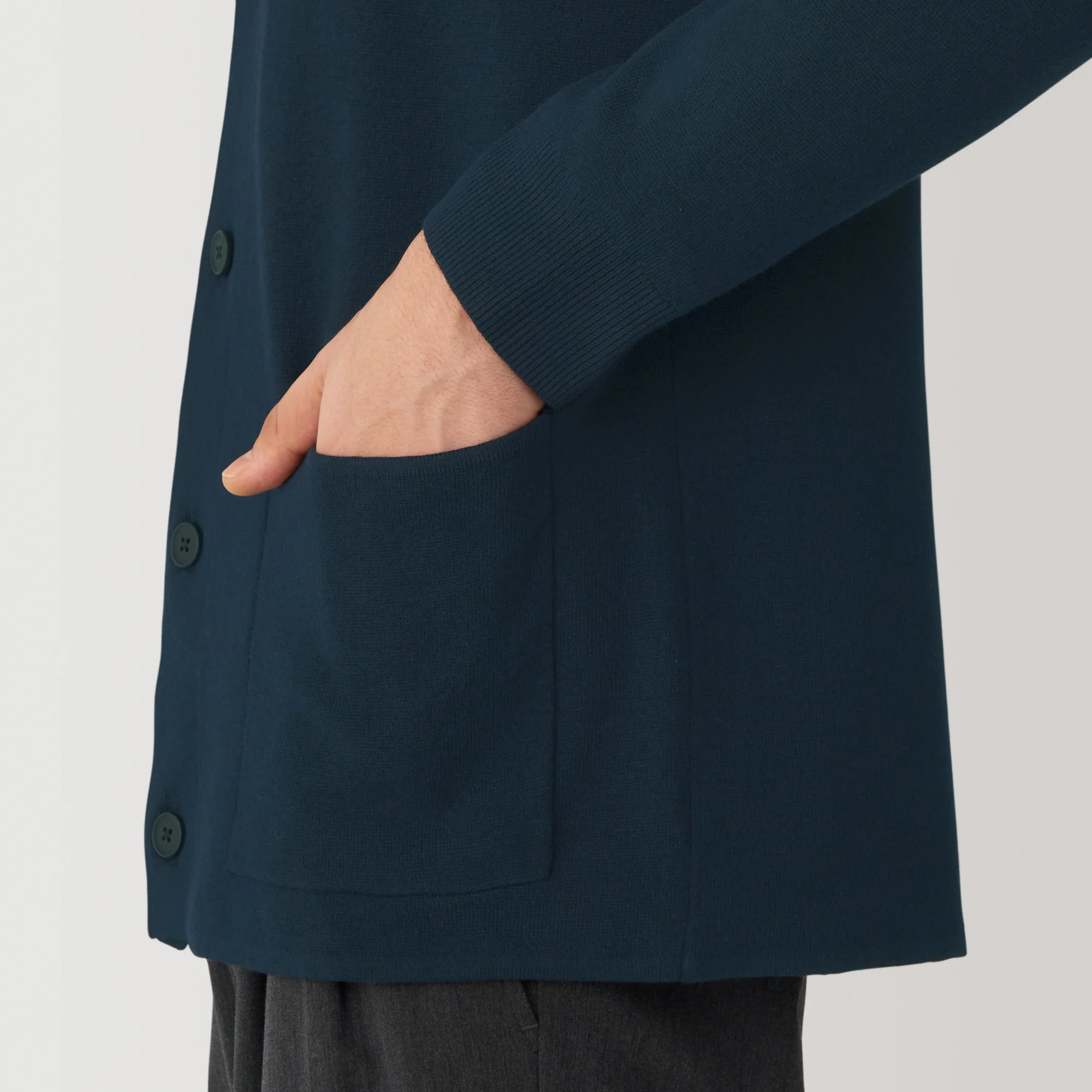 Men's Washable Milano Ribbed Shirt Cardigan - Image 32