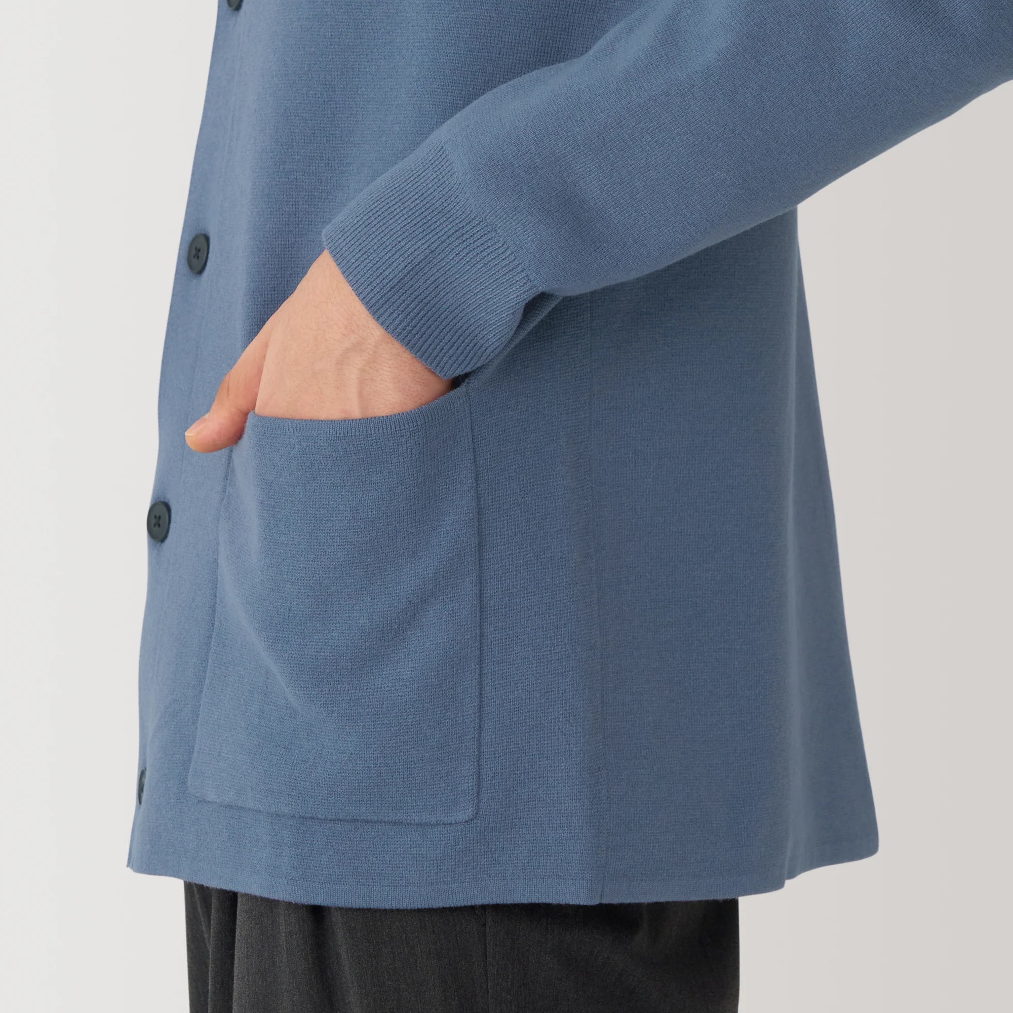 Men's Washable Milano Ribbed Shirt Cardigan - Image 8