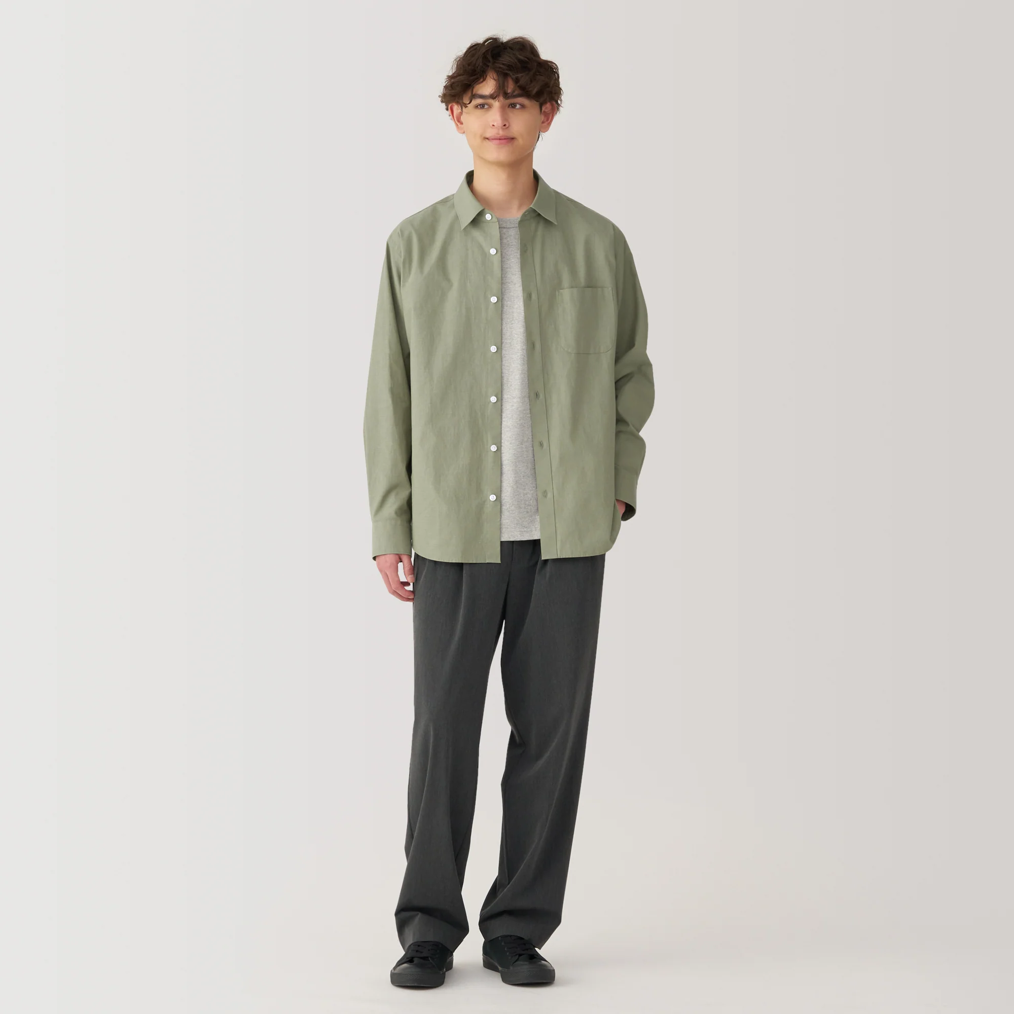 Men's Washed Broadcloth Long Sleeve Shirt - Image 12