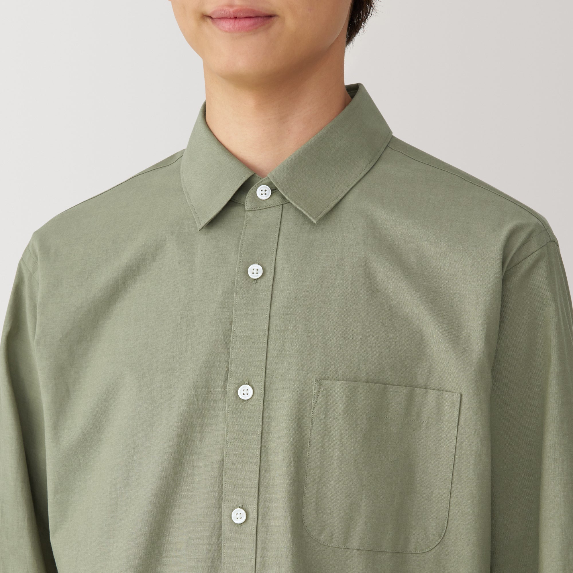 Men's Washed Broadcloth Long Sleeve Shirt - Image 15