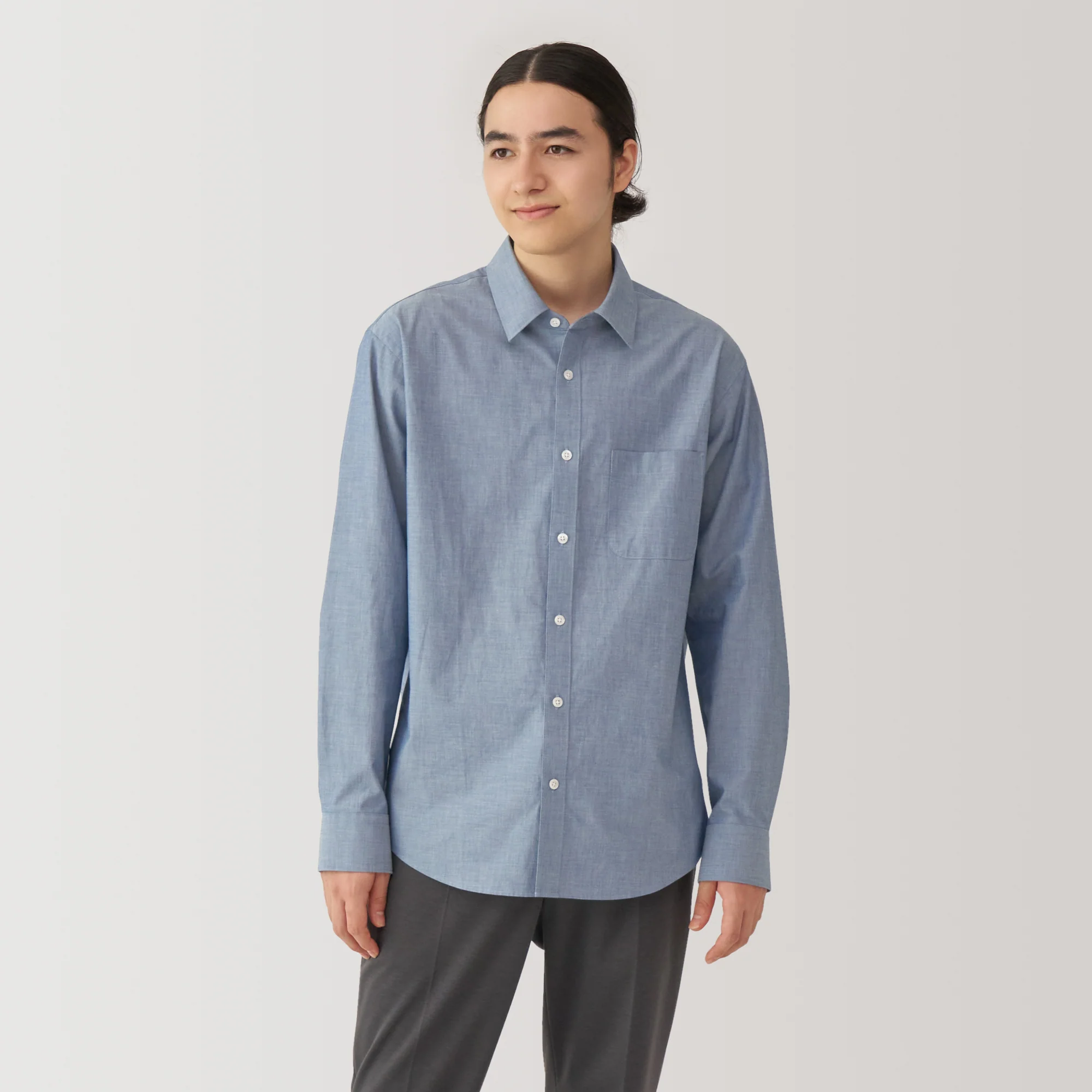 Men's Washed Broadcloth Long Sleeve Shirt - Image 27