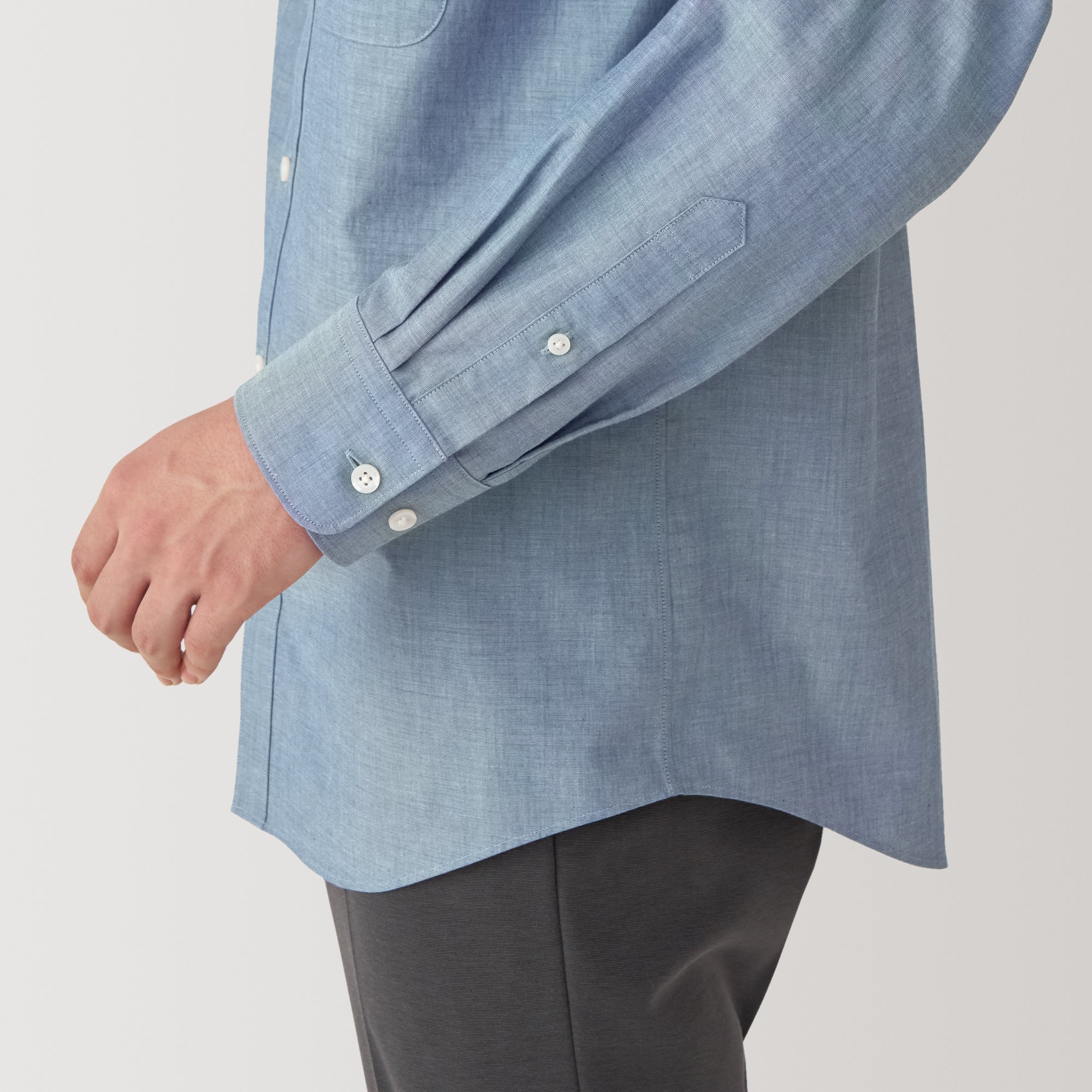 Men's Washed Broadcloth Long Sleeve Shirt - Image 32