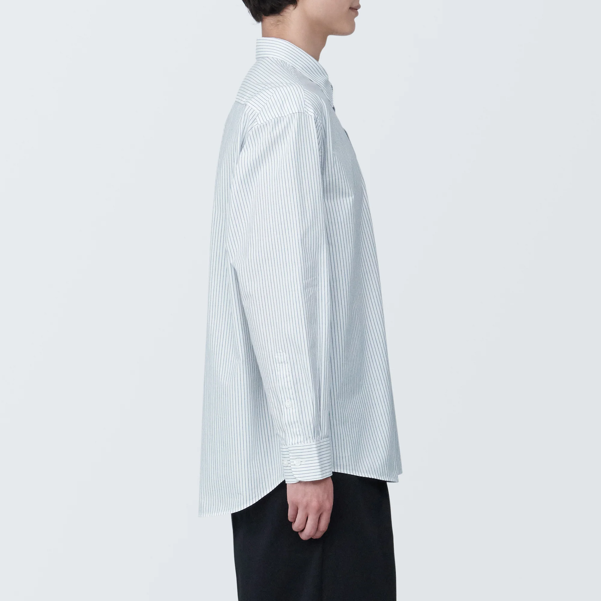 Men's Washed Broadcloth Long Sleeve Striped Shirt - Image 13