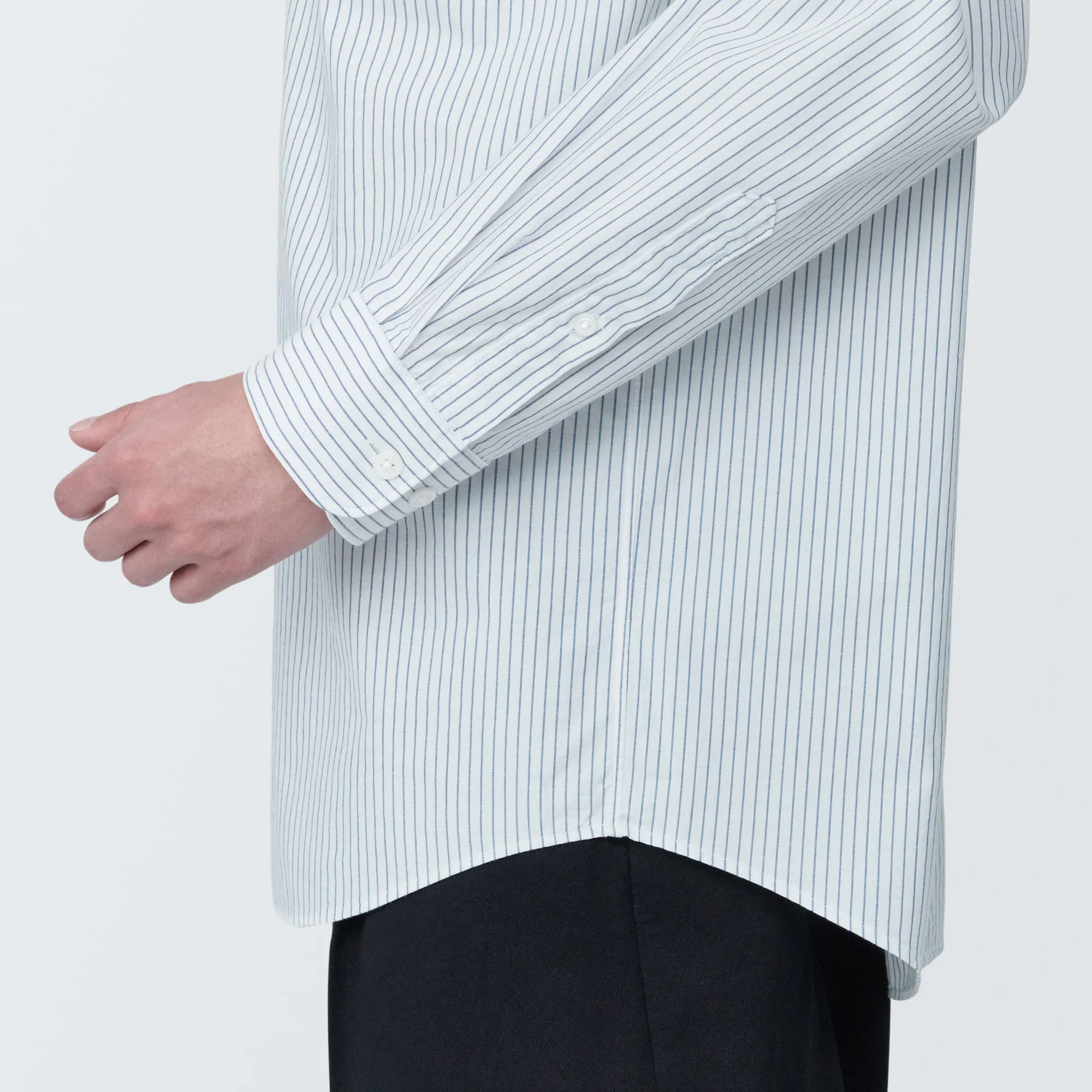Men's Washed Broadcloth Long Sleeve Striped Shirt - Image 16