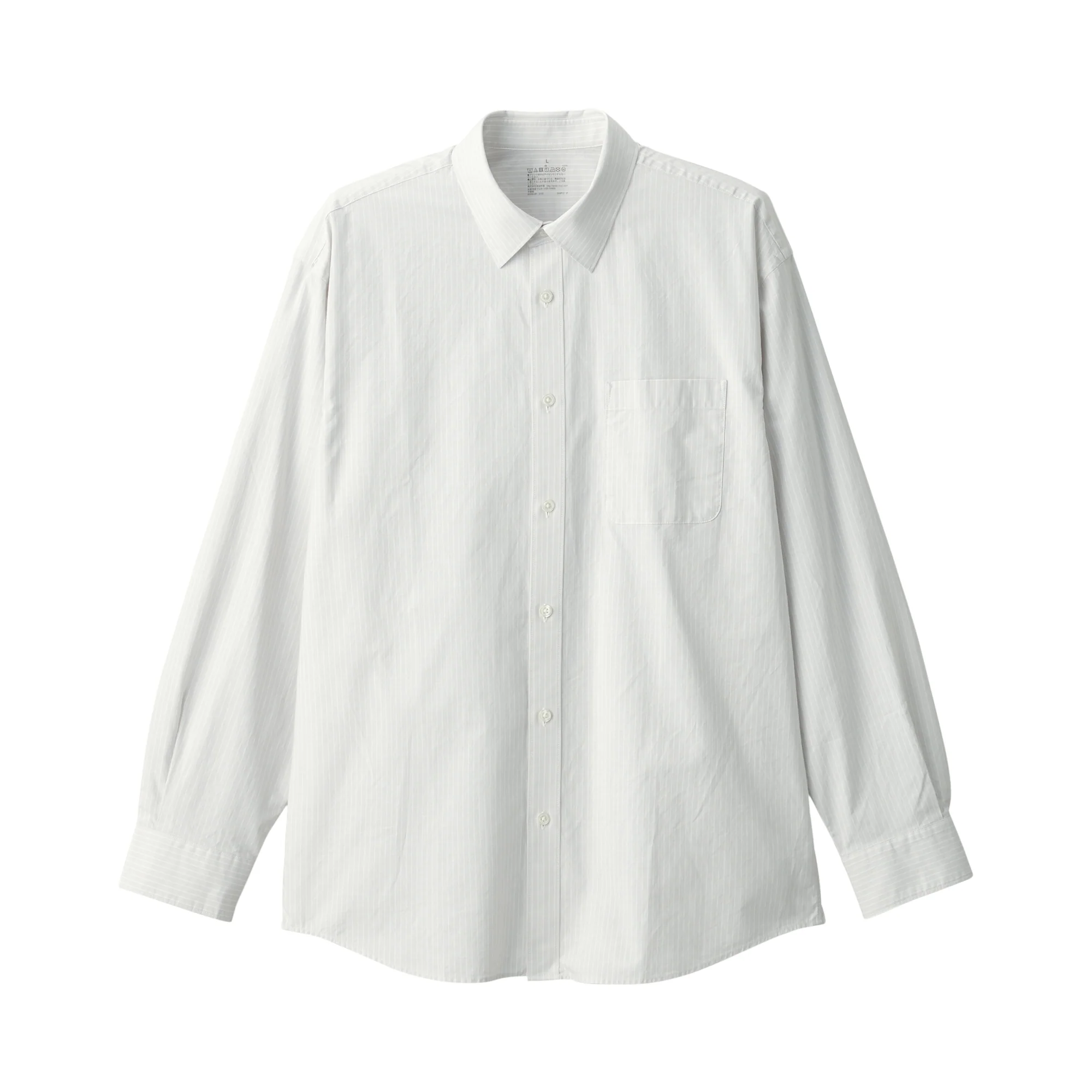 Men's Washed Broadcloth Long Sleeve Striped Shirt - Image 18