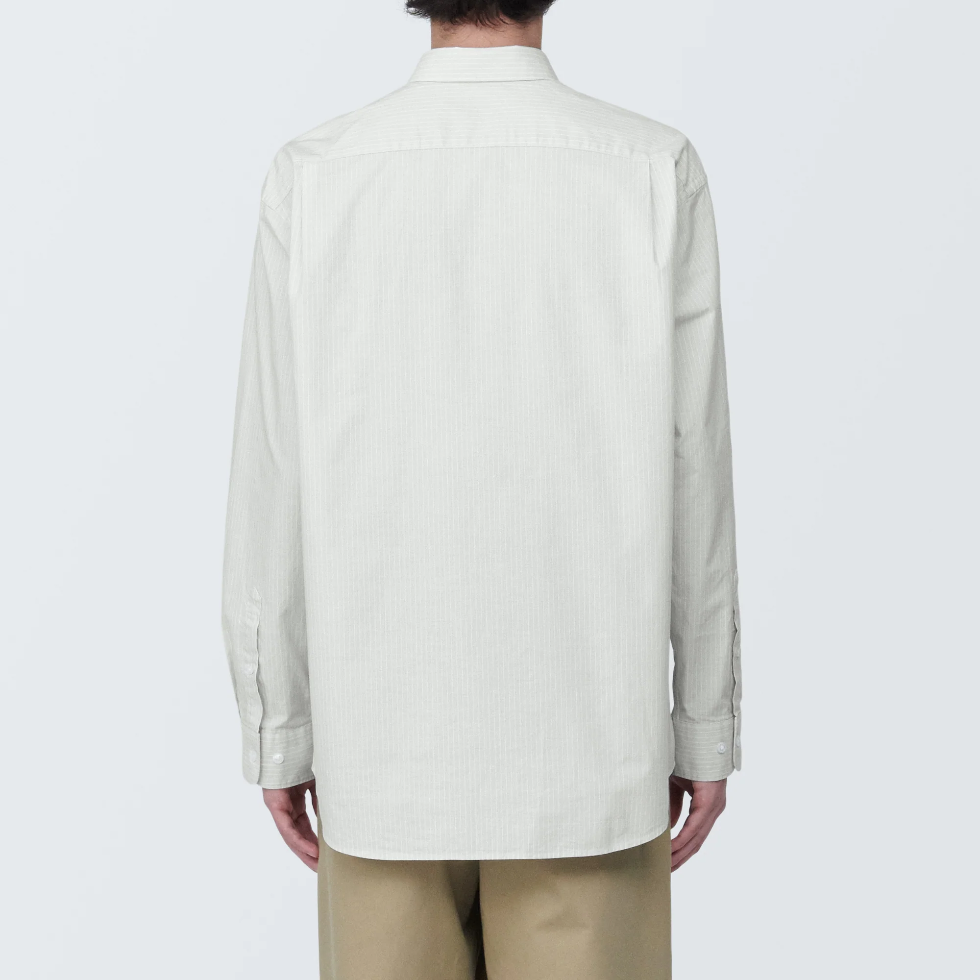 Men's Washed Broadcloth Long Sleeve Striped Shirt - Image 22