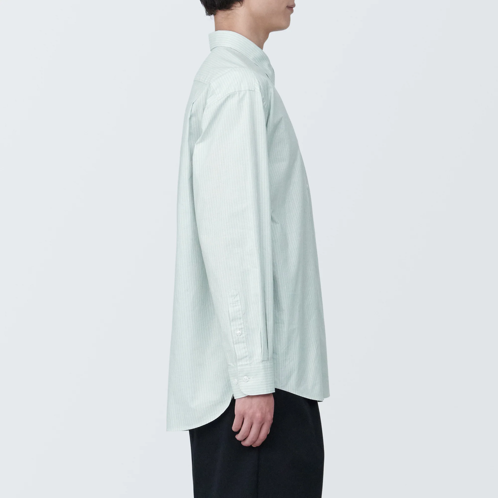 Men's Washed Broadcloth Long Sleeve Striped Shirt - Image 5