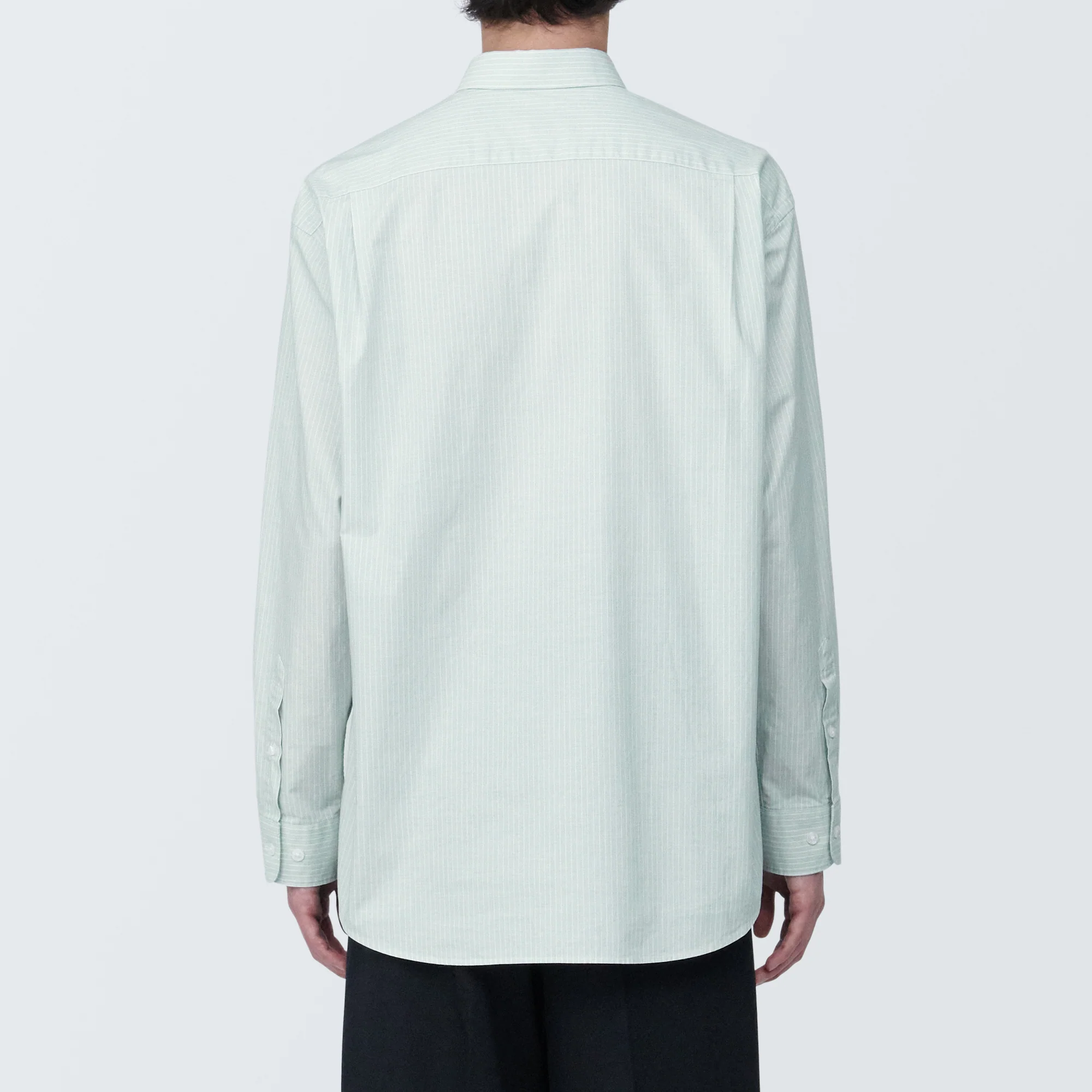 Men's Washed Broadcloth Long Sleeve Striped Shirt - Image 6