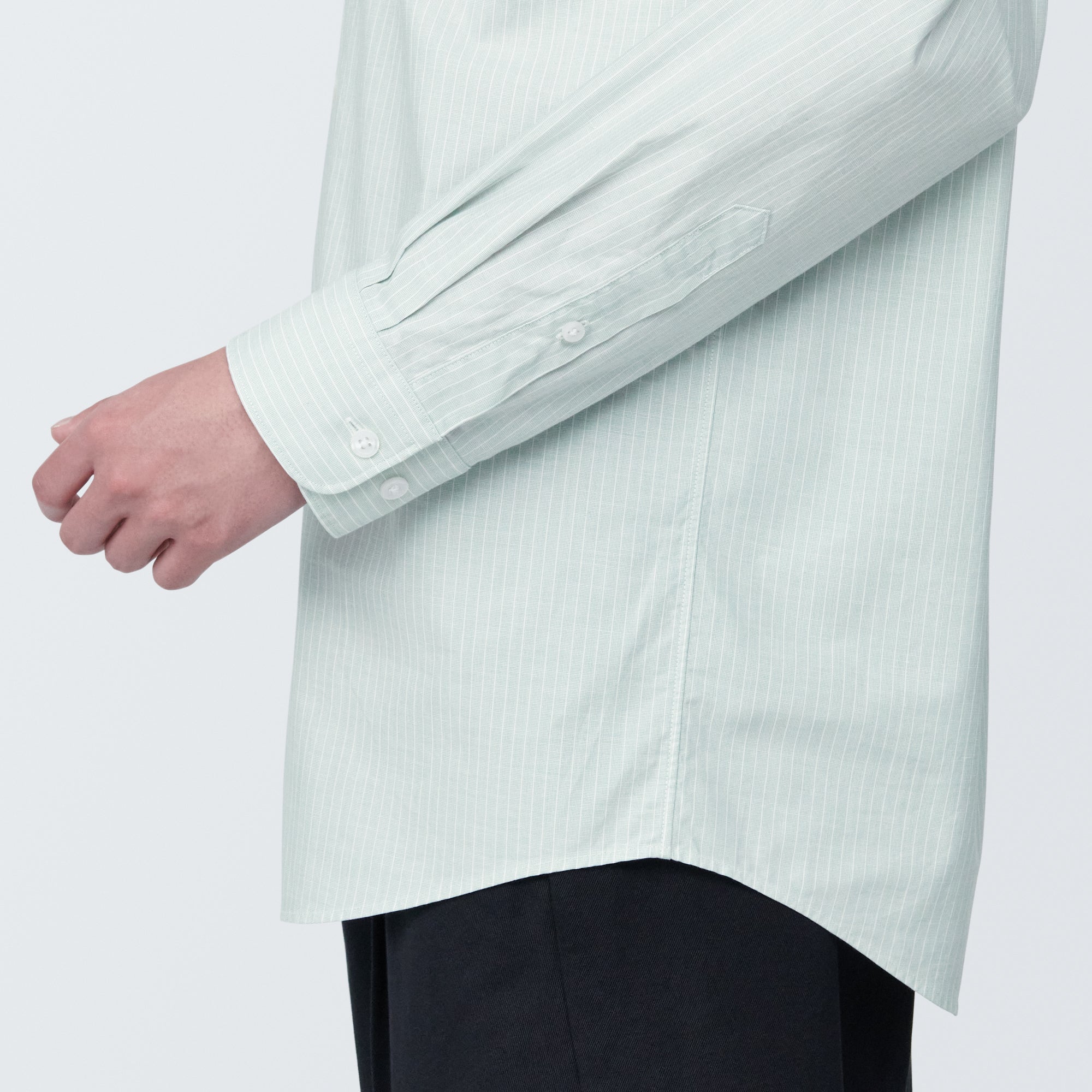 Men's Washed Broadcloth Long Sleeve Striped Shirt - Image 8