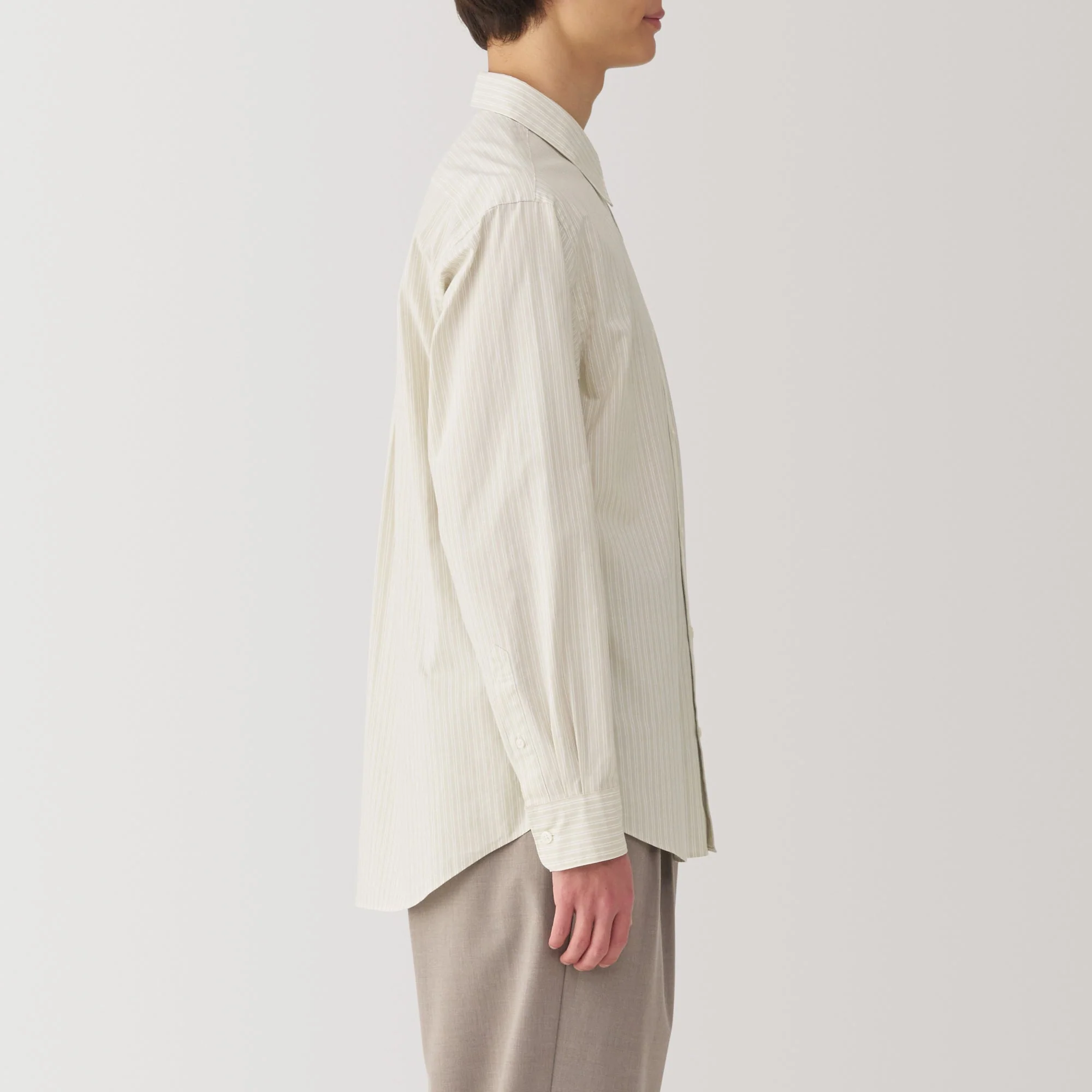 Men's Broadcloth Striped Long Sleeve Shirt - Image 13