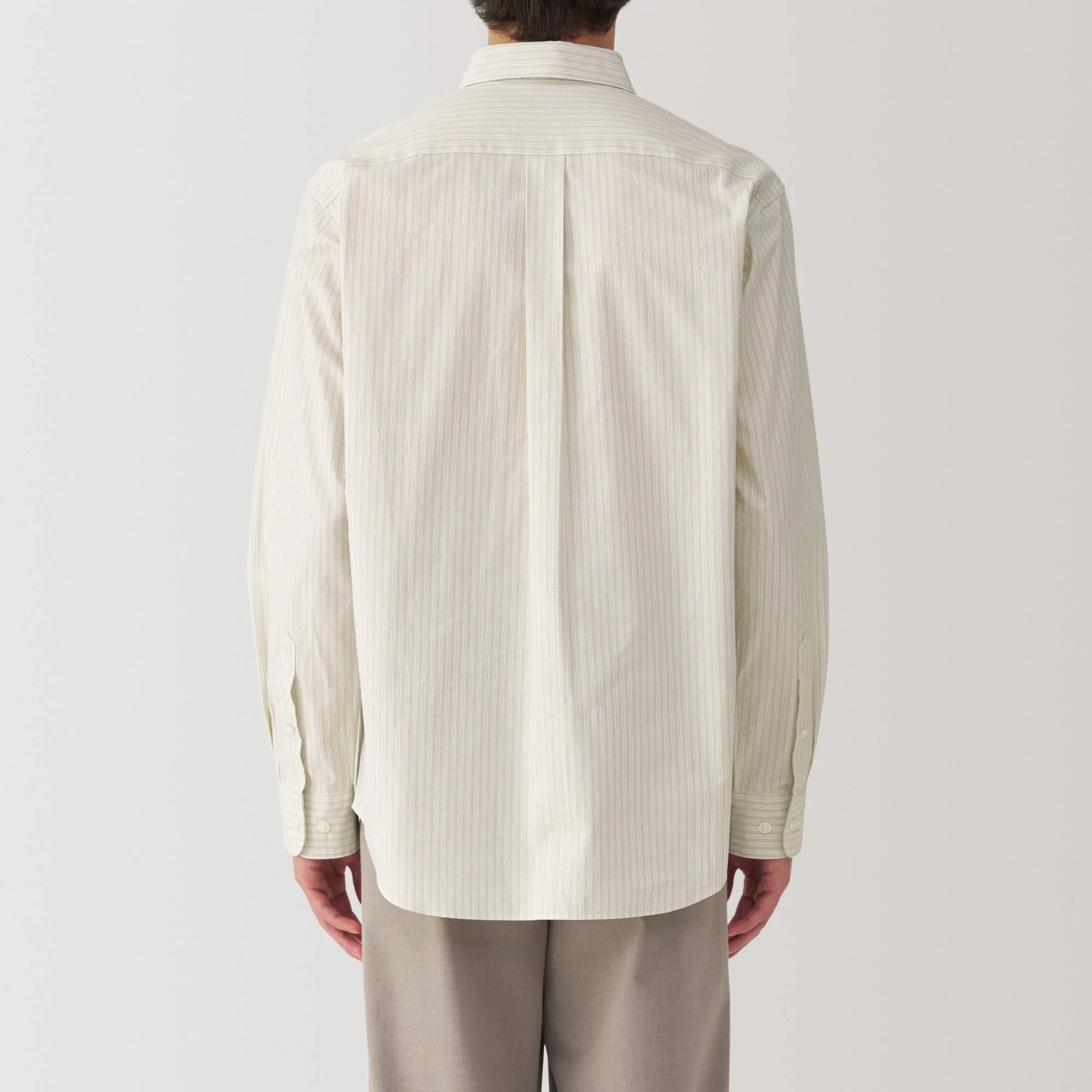 Men's Broadcloth Striped Long Sleeve Shirt - Image 14