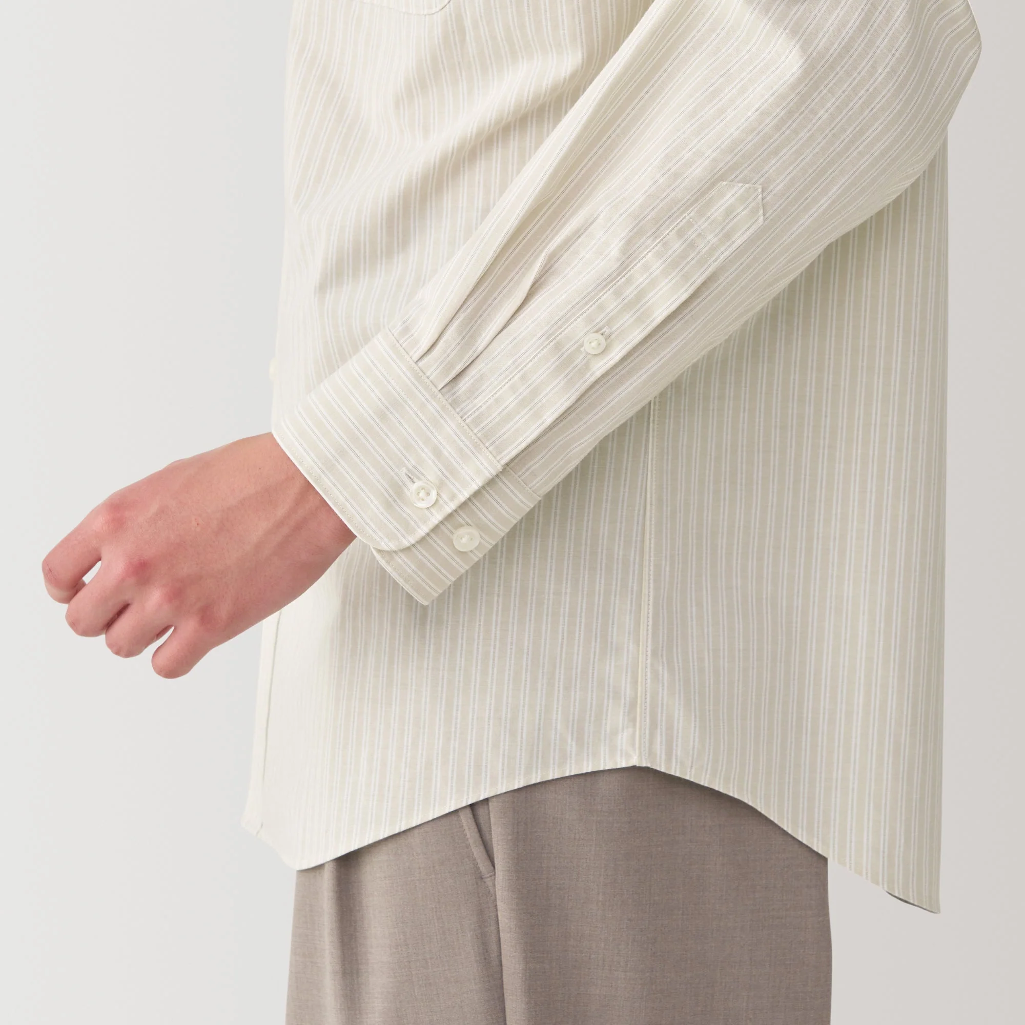 Men's Broadcloth Striped Long Sleeve Shirt - Image 16