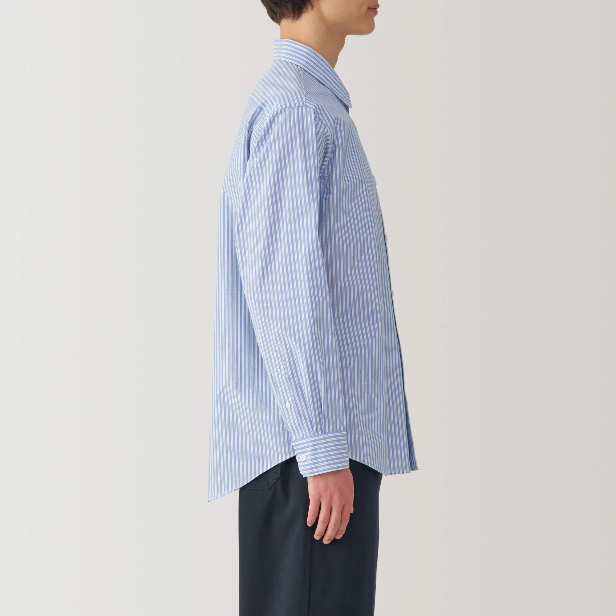 Men's Broadcloth Striped Long Sleeve Shirt - Image 5