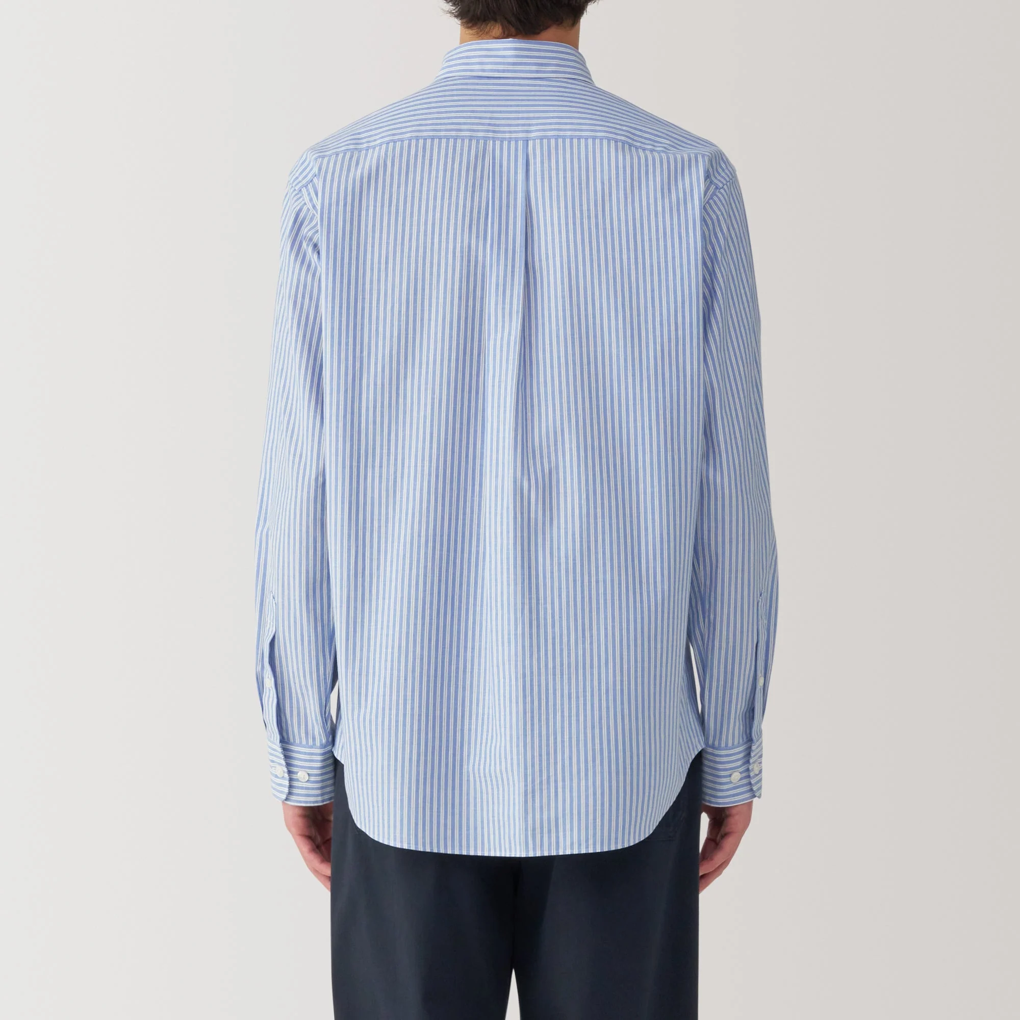 Men's Broadcloth Striped Long Sleeve Shirt - Image 6